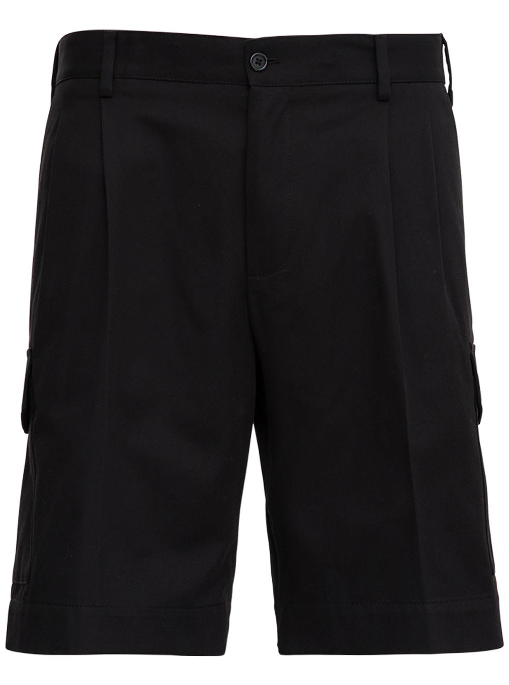 Dolce & Gabbana Five Pockets Bermuda Shorts In Black Jersey