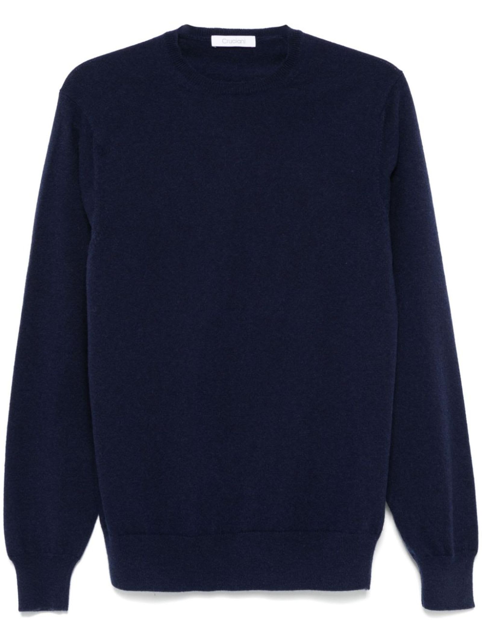 CRUCIANI BLUE CASHMERE SWEATER 