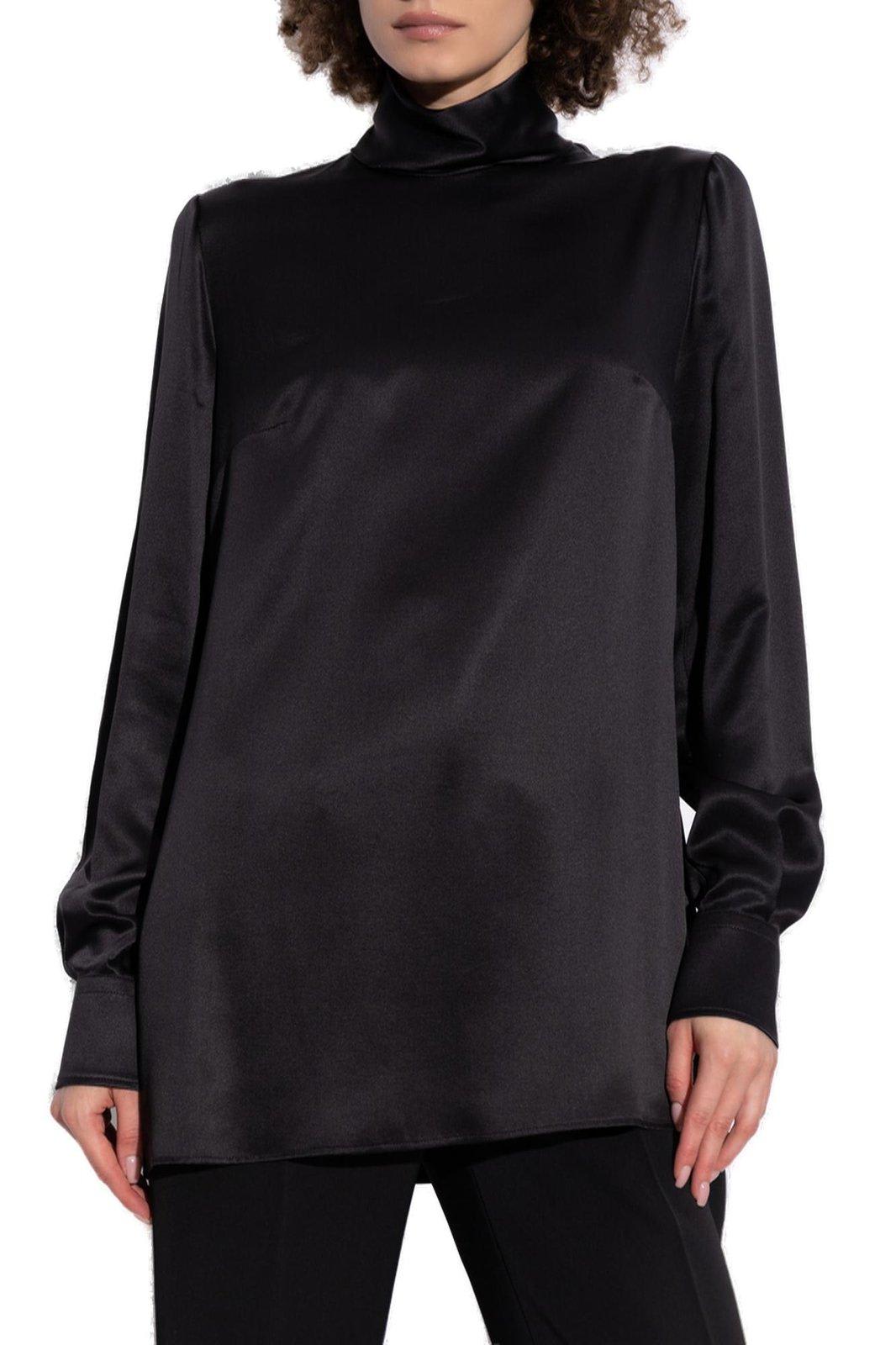 Dolce & Gabbana Turtleneck Long Sleeve Blouse