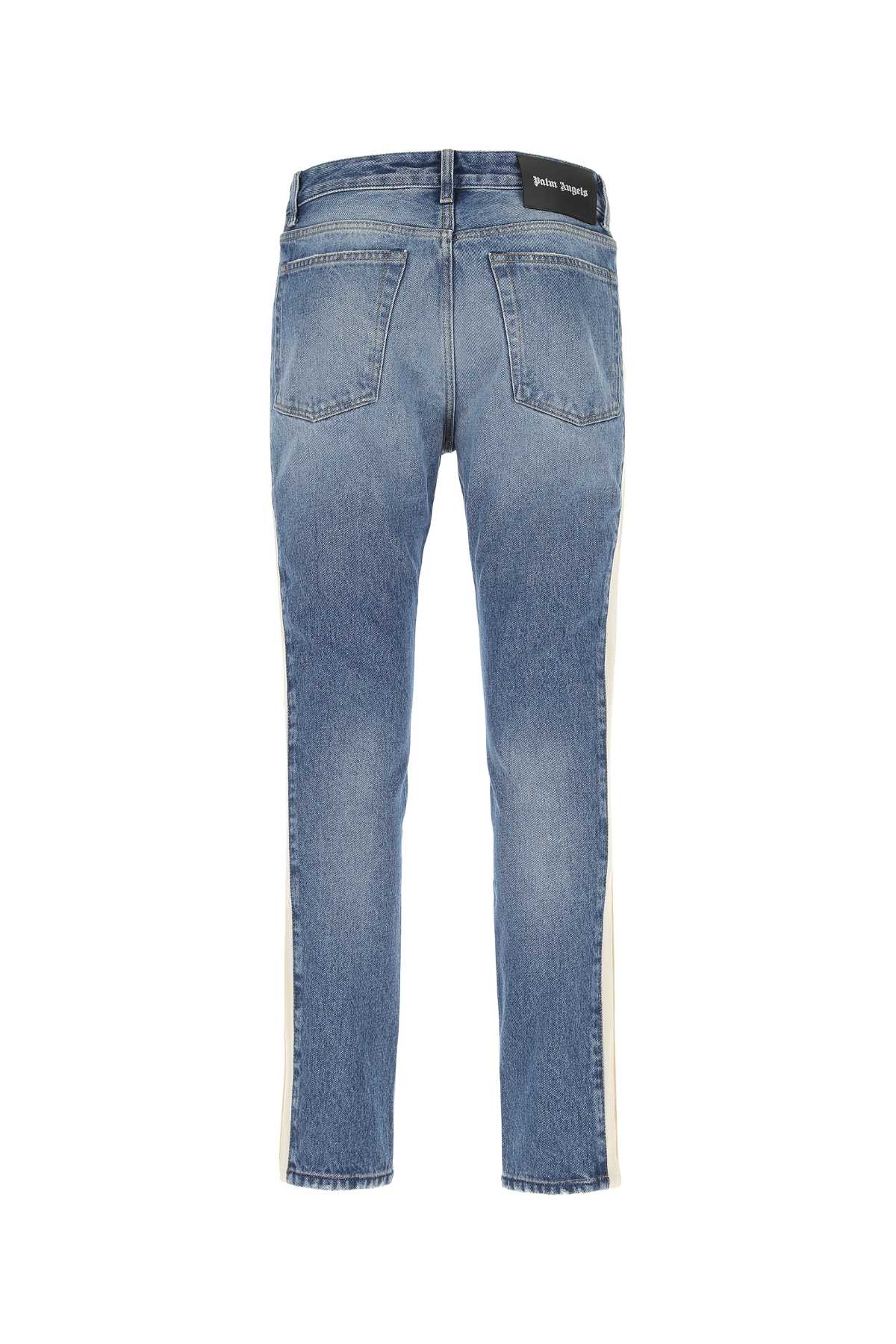 Shop Palm Angels Denim Jeans In 4001