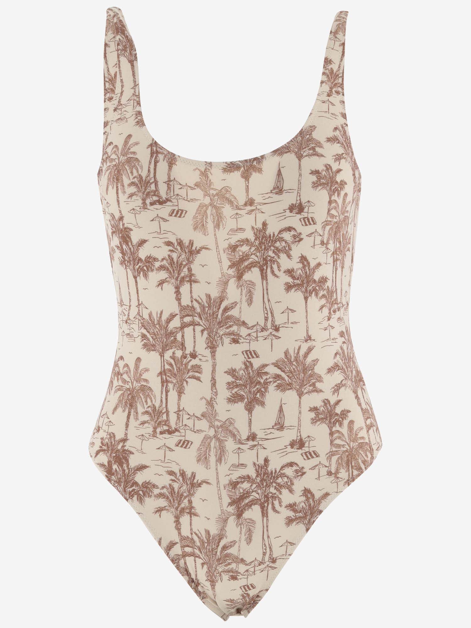 One Piece Swimsuit With Graphic Print Pattern