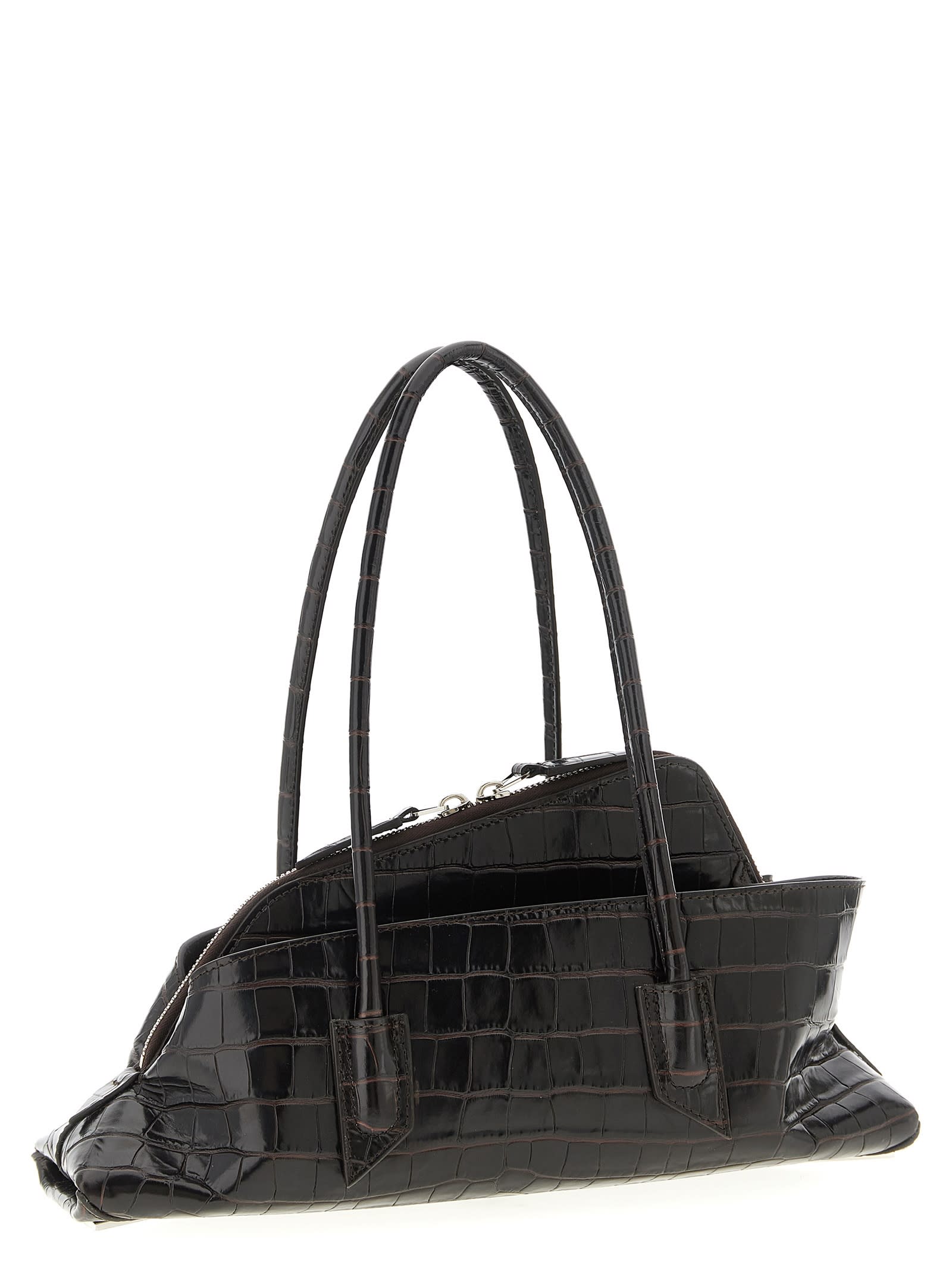 Attico La Passeggiata Small Shoulder Bag In Brown