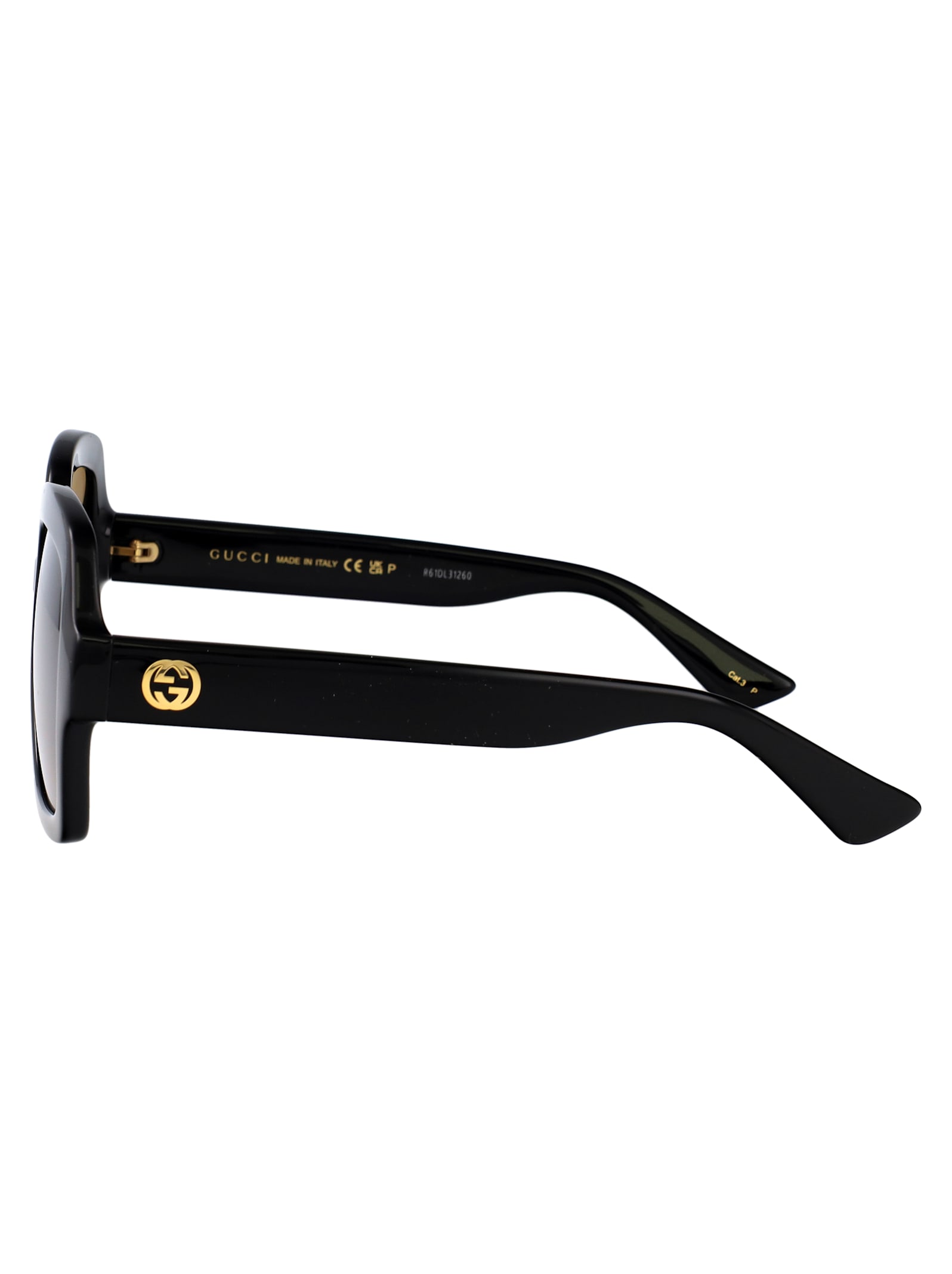 Gucci Women's Oversized Rectangle Sunglasses In 002 Black Black Grey
