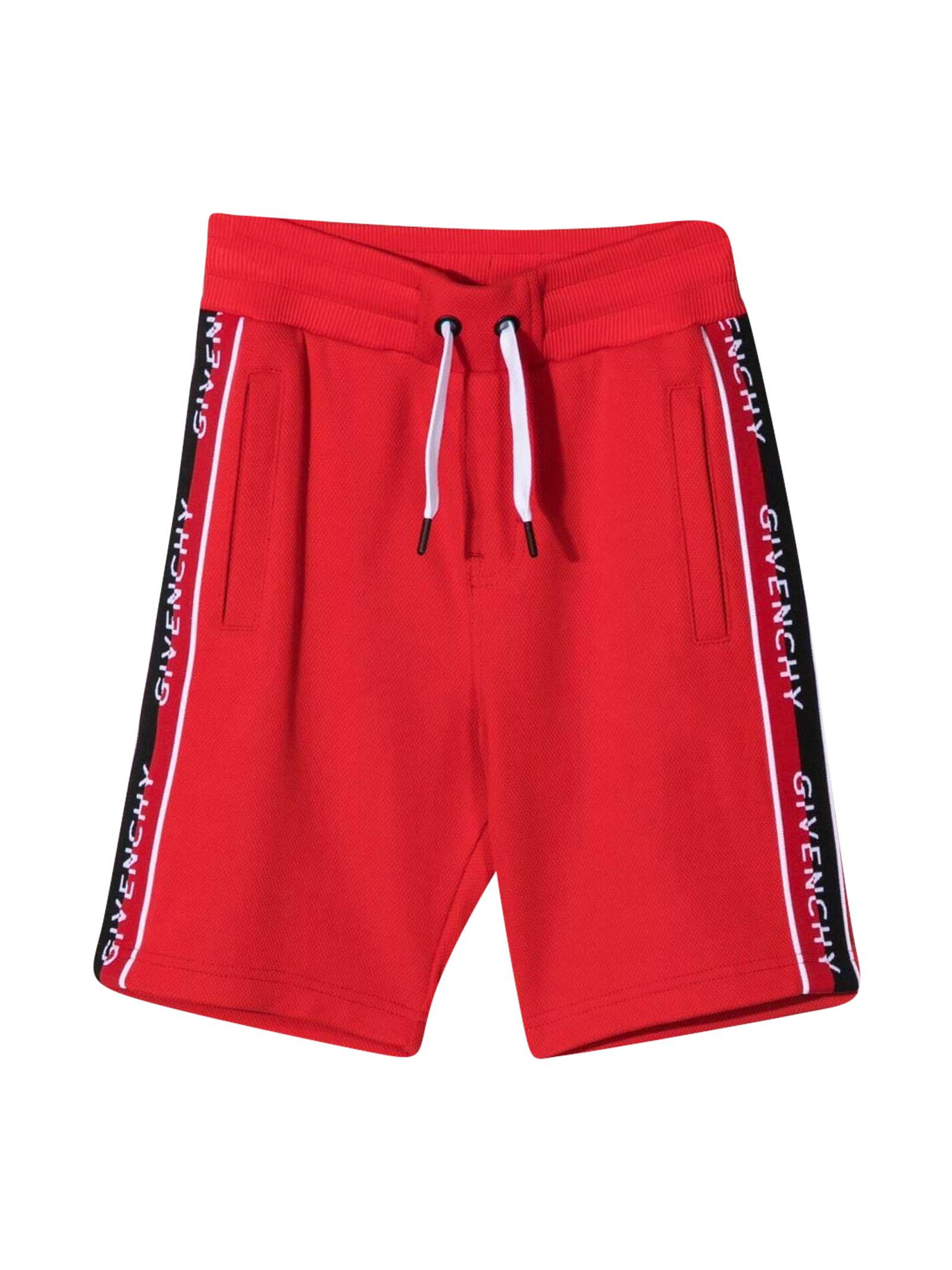 Shop Givenchy Red Shorts In Rosso