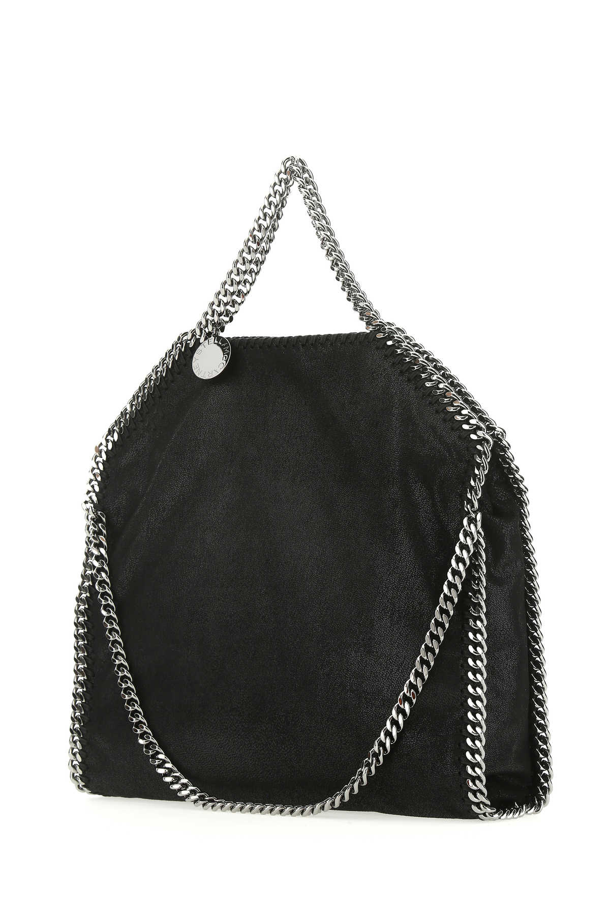Shop Stella Mccartney Black Shaggy Deer Medium Falabella Handbag In 1000