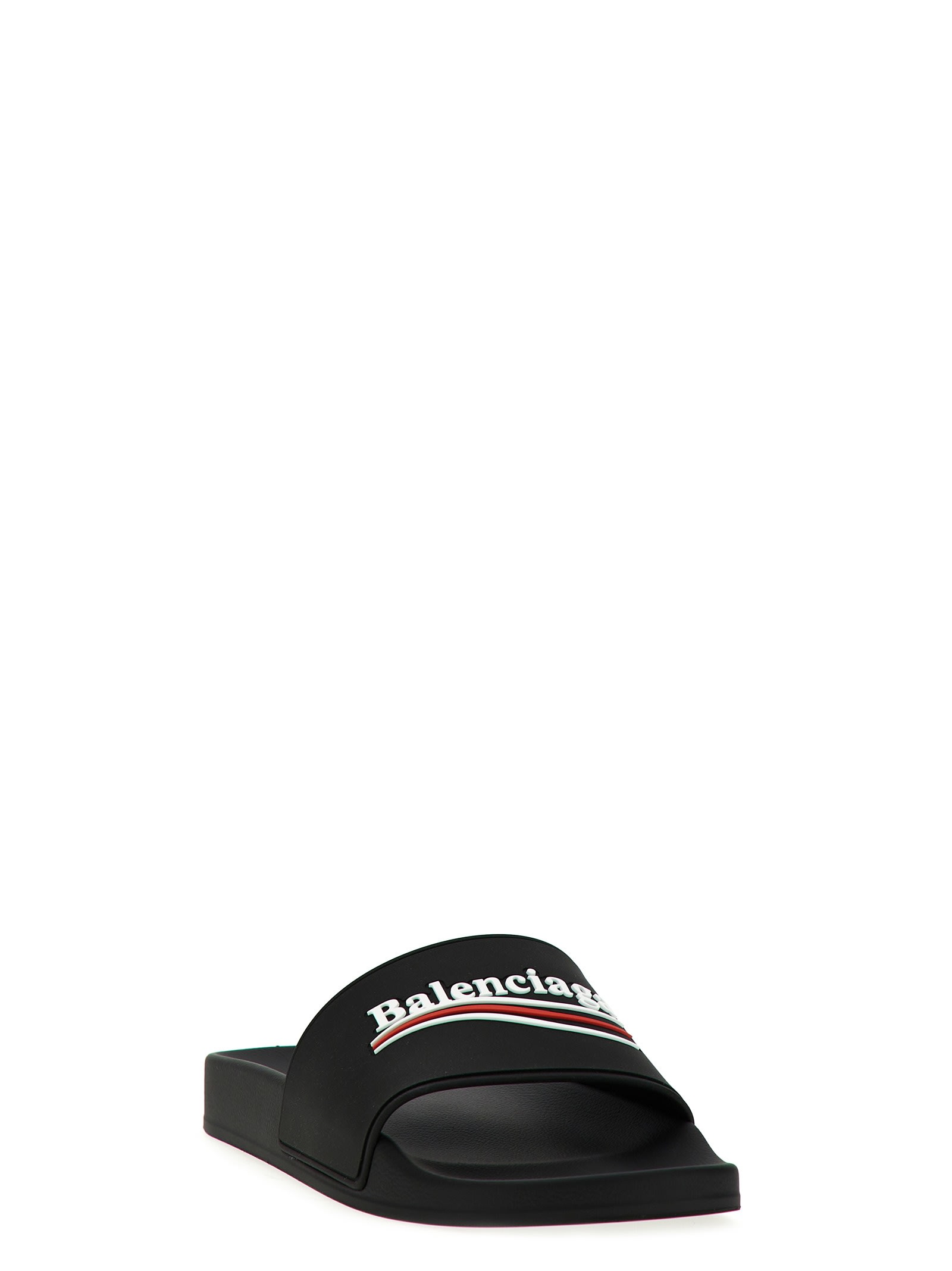 Shop Balenciaga Political Campaign Slides In Black