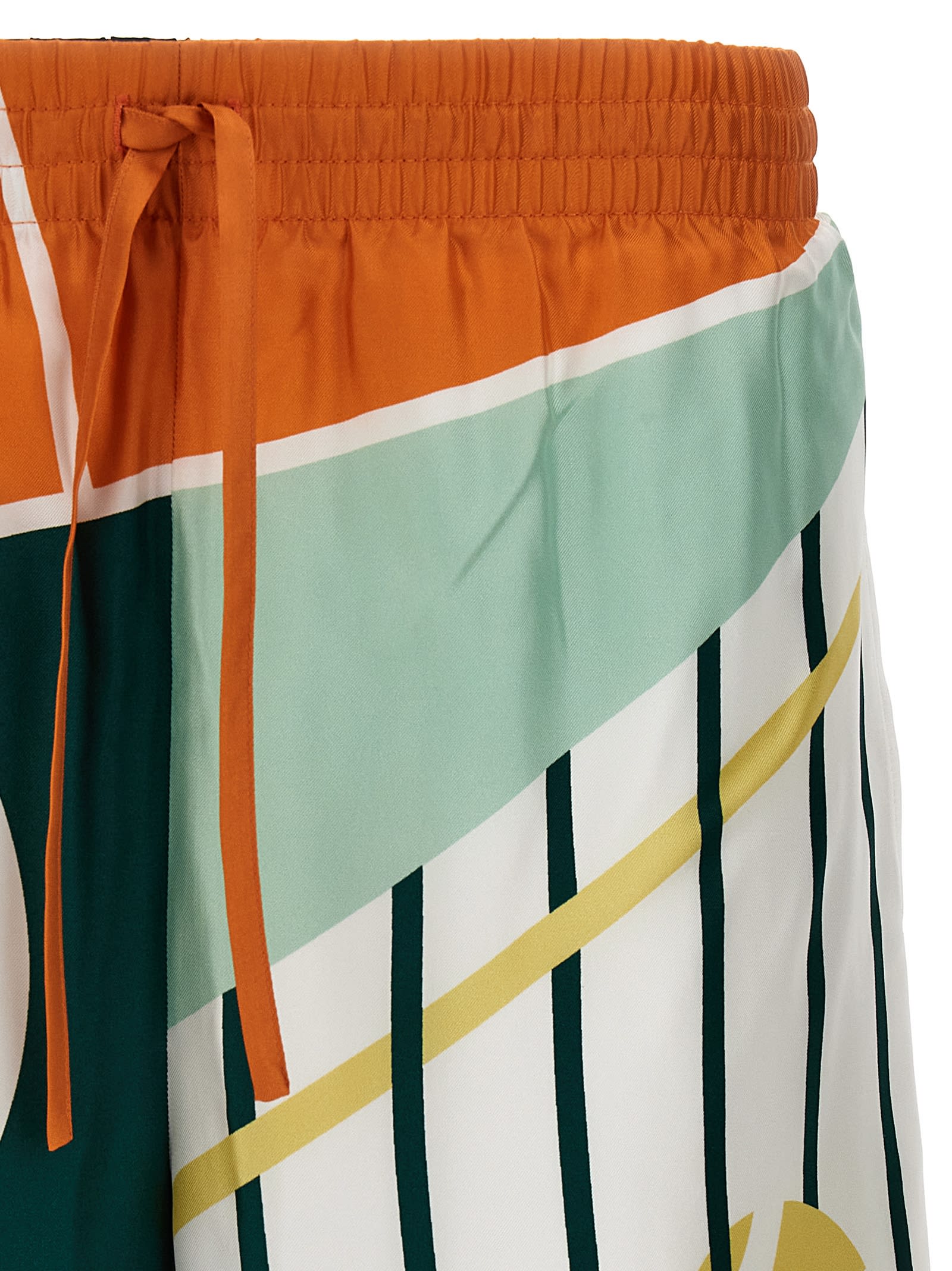 Shop Casablanca Court Abstrait Bermuda Shorts In Multicolour