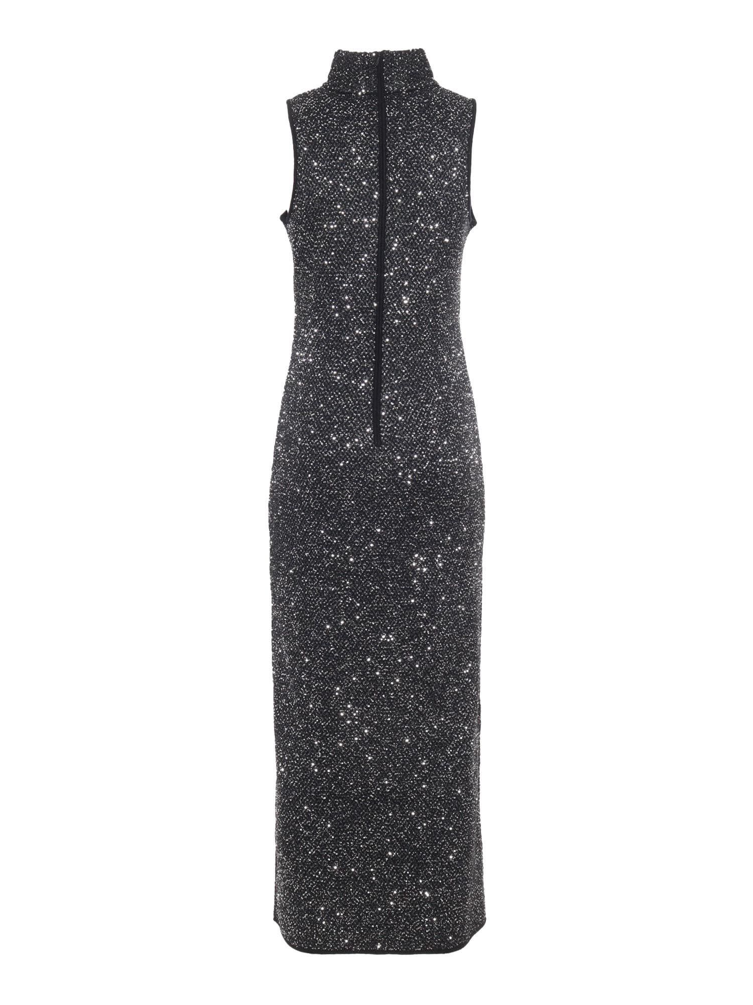 MAX MARA BERLINA SILVER KNITTED DRESS 