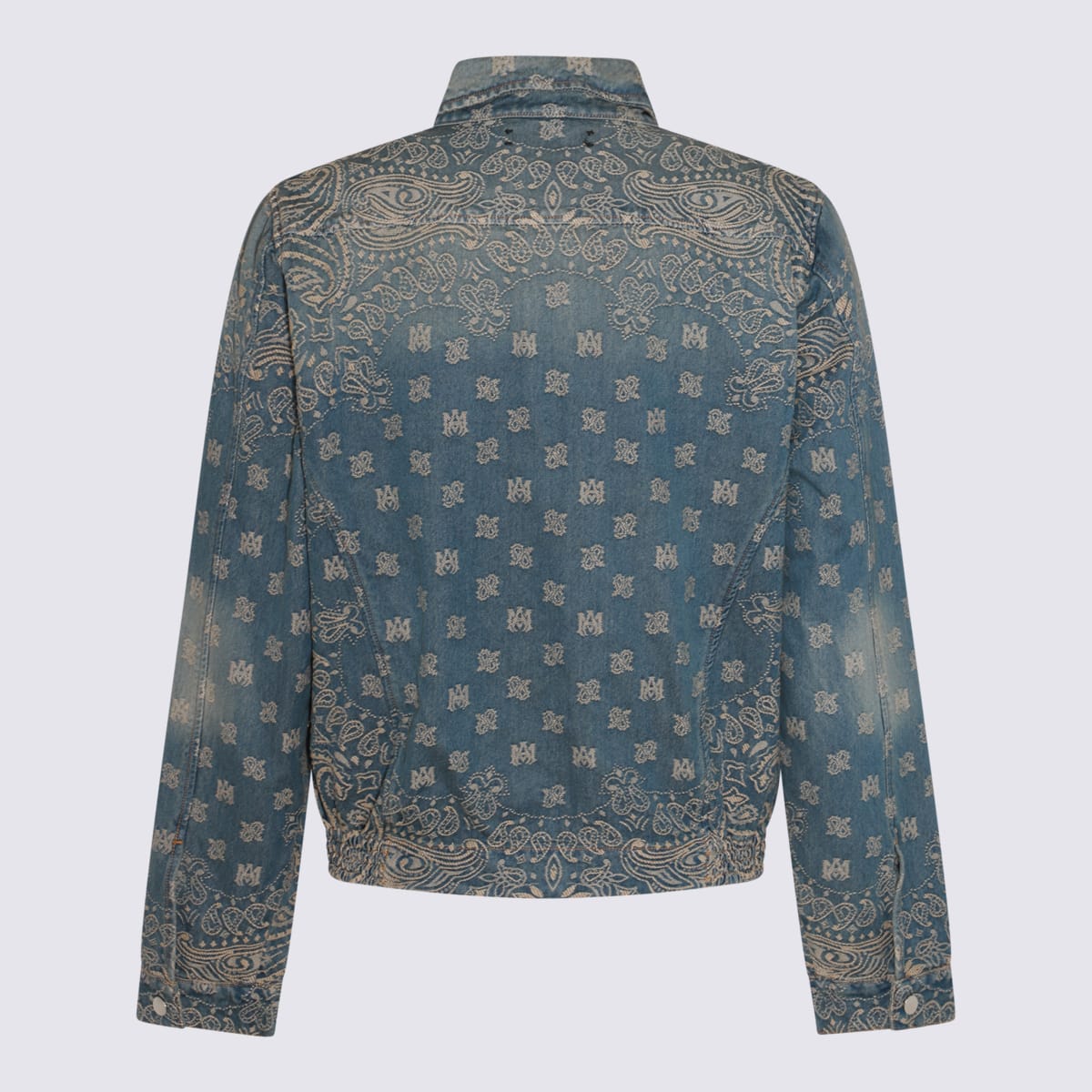 Shop Amiri Indigo Blue Cotton Denim Jacket In Crafted Indigo