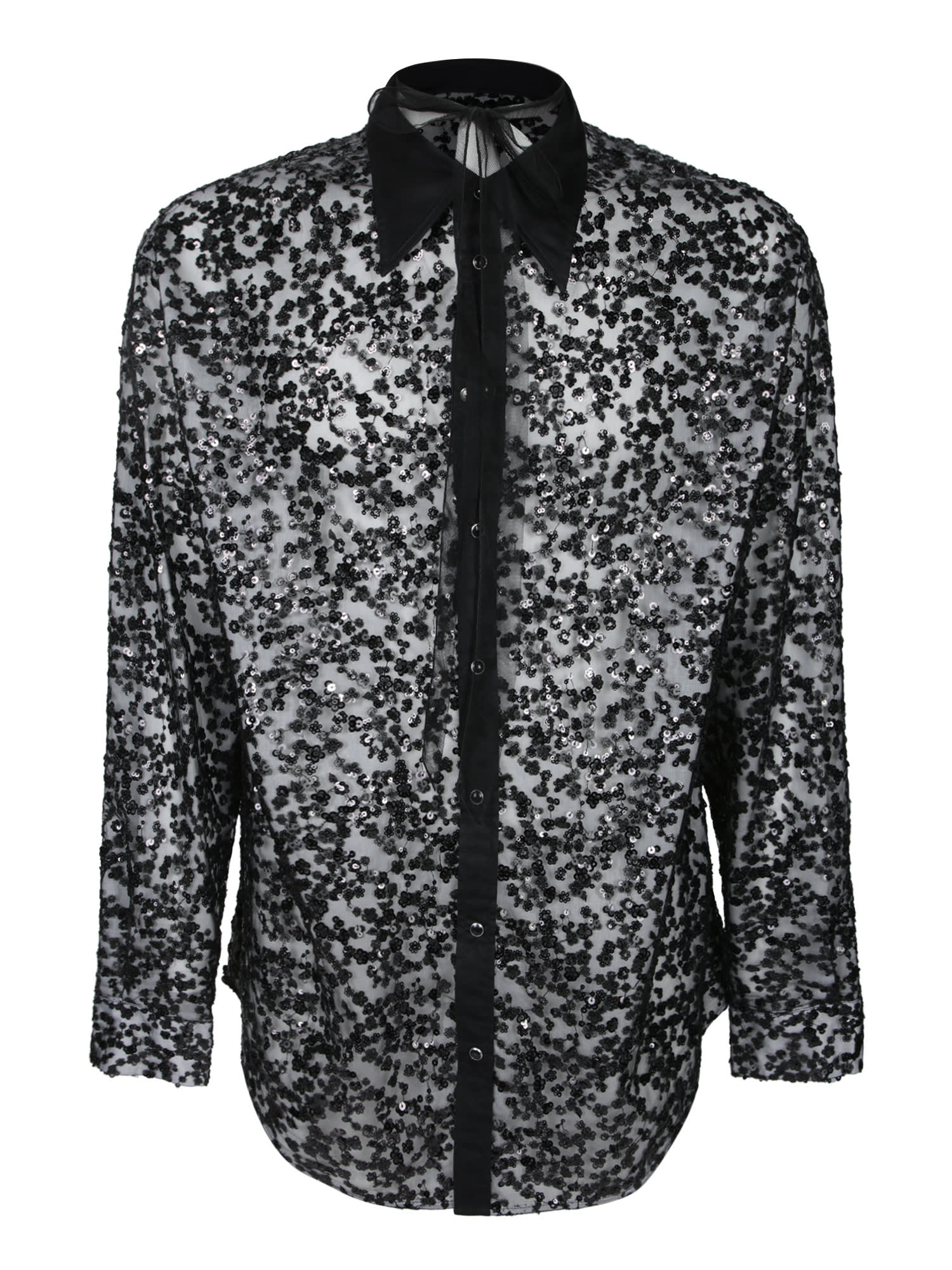 Black Sequin Shirt