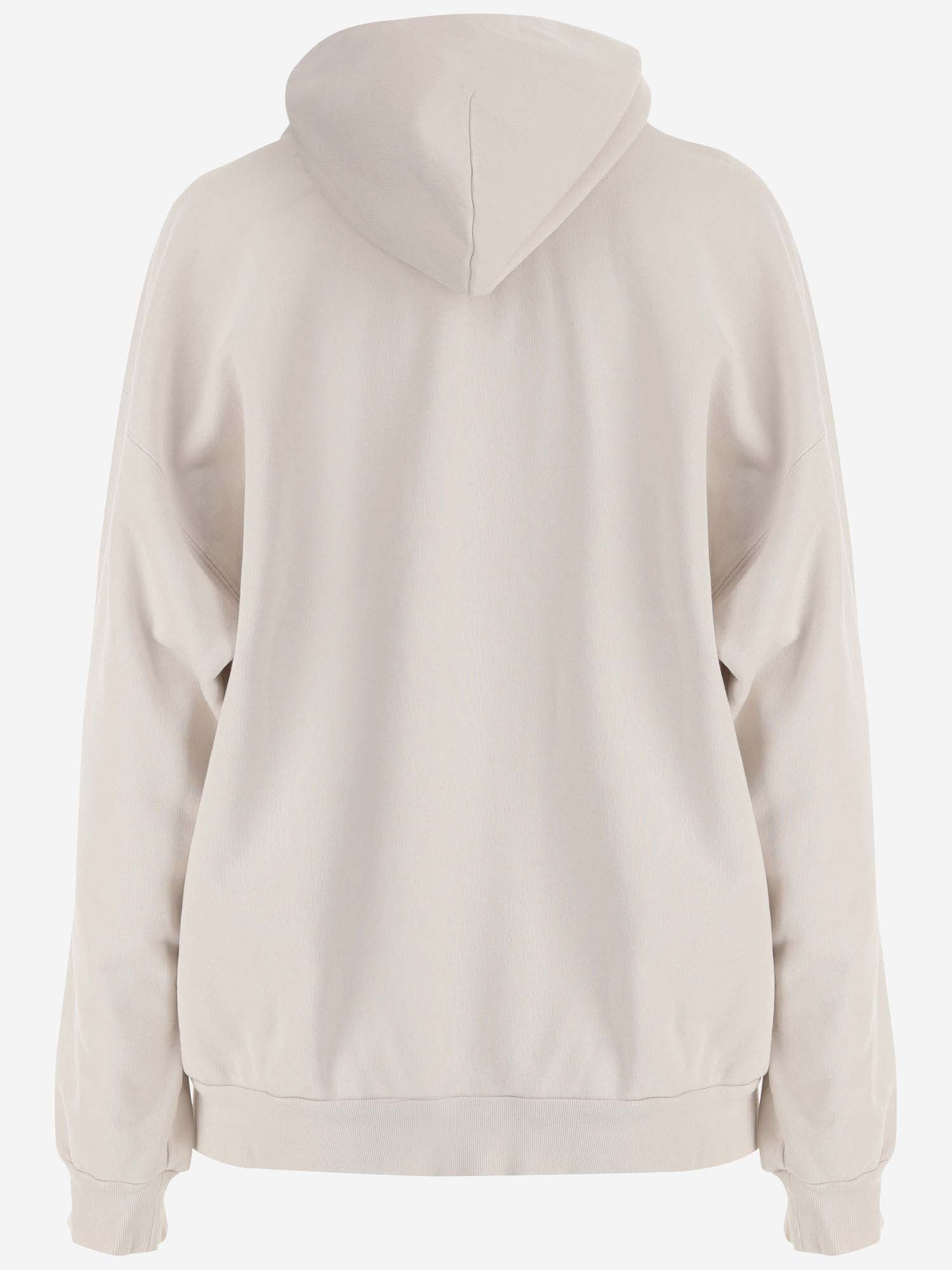 Shop Balenciaga Cotton Sweatshirt With Logo In White
