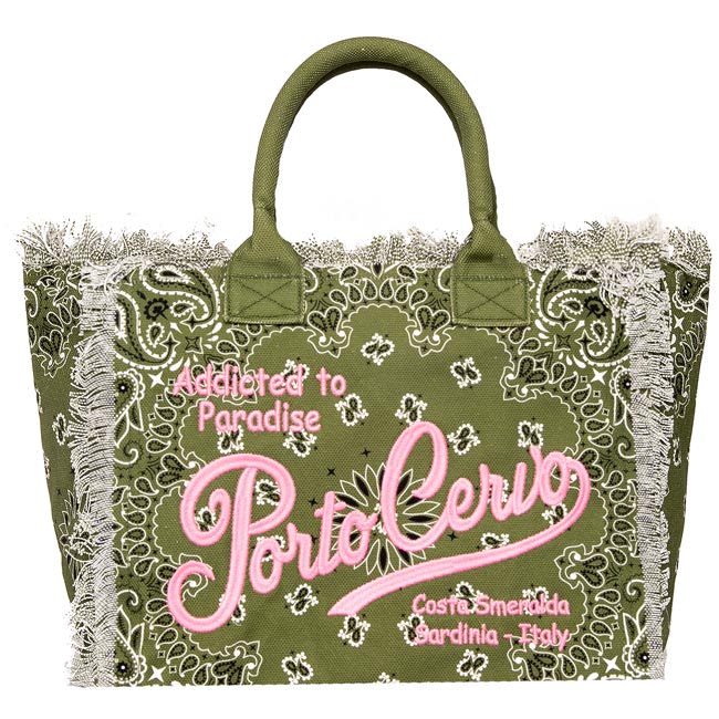 MC2 Saint Barth Bandanna Canvas Bag With Porto Cervo Embroidery