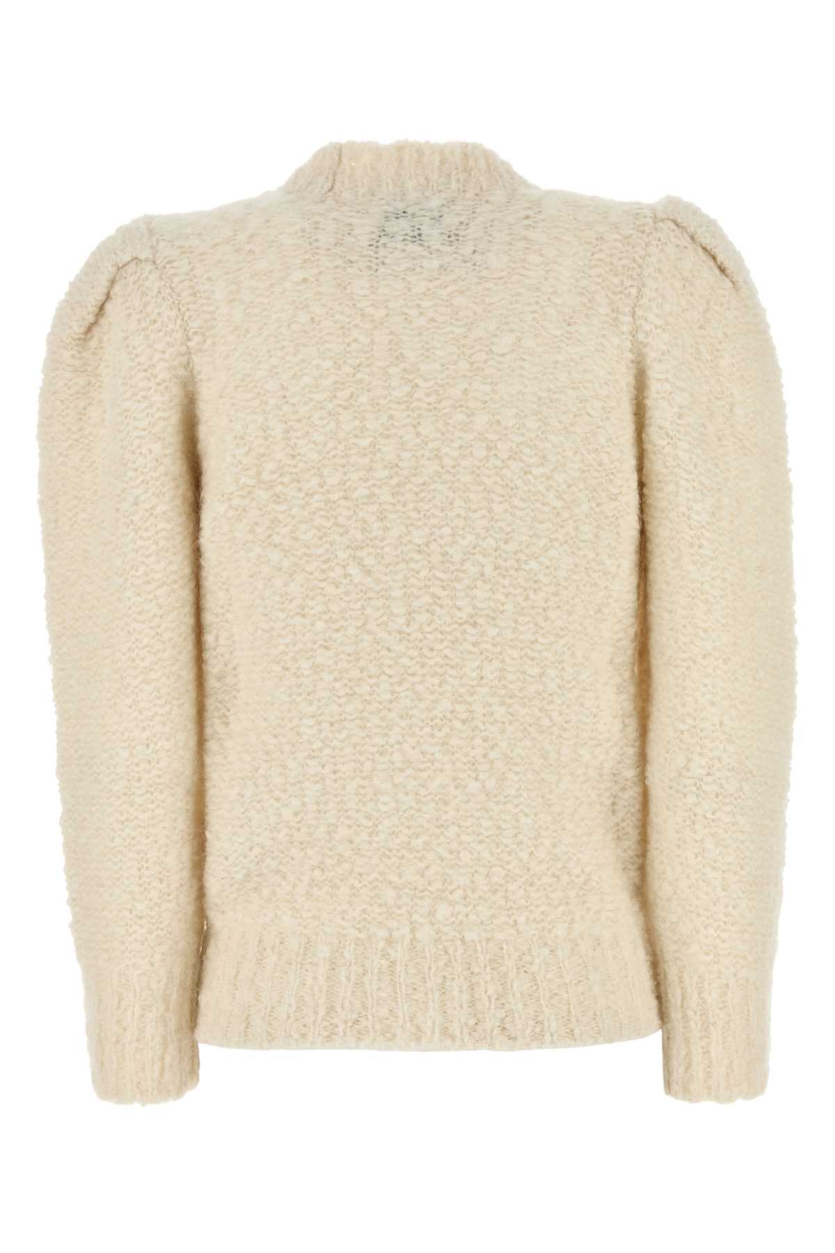 Isabel Marant Alpaca Blend Emma Sweater With Puff Sleeves In Neutral