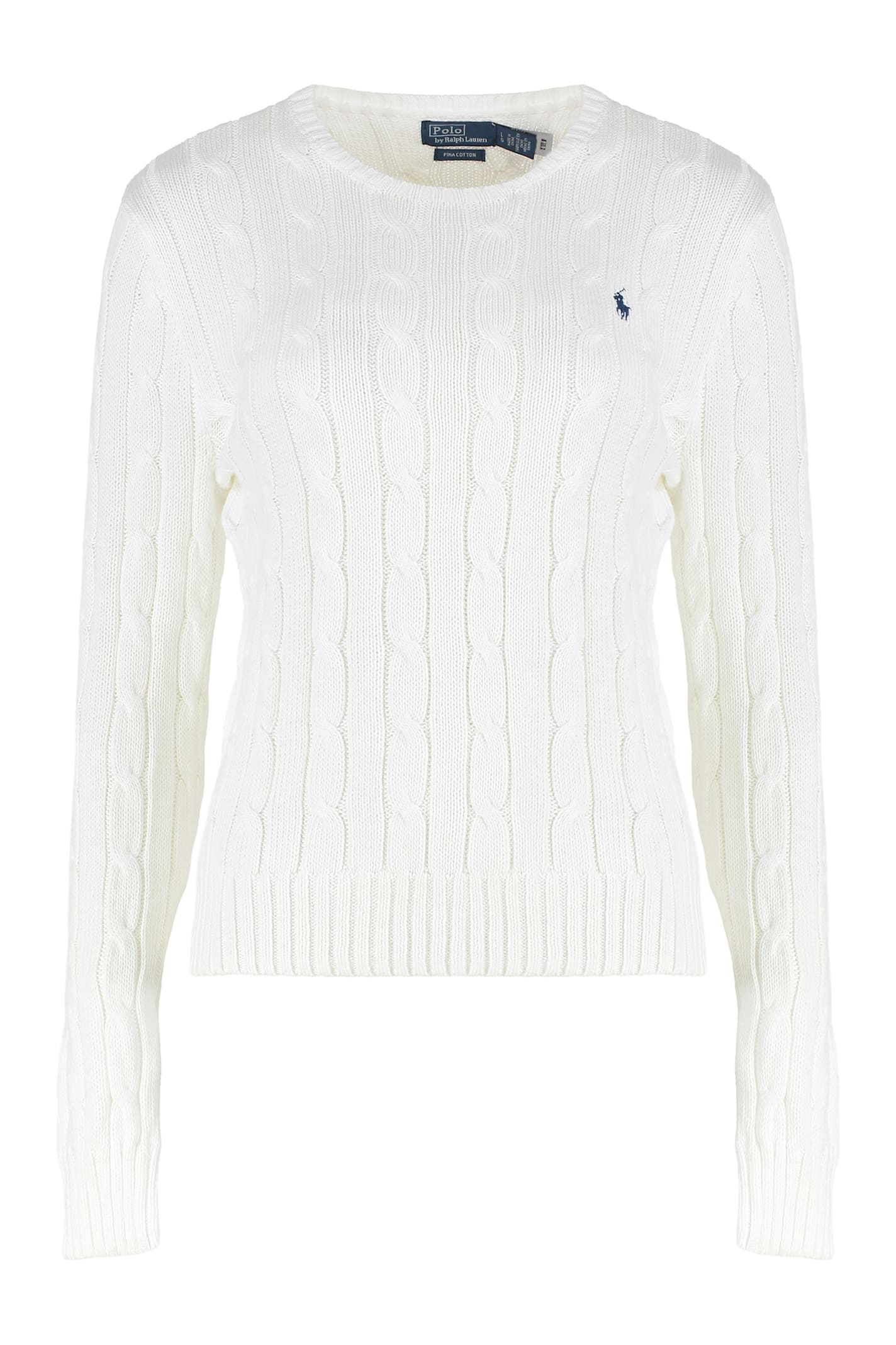Polo Ralph Lauren Sweater In Cable Knit In White