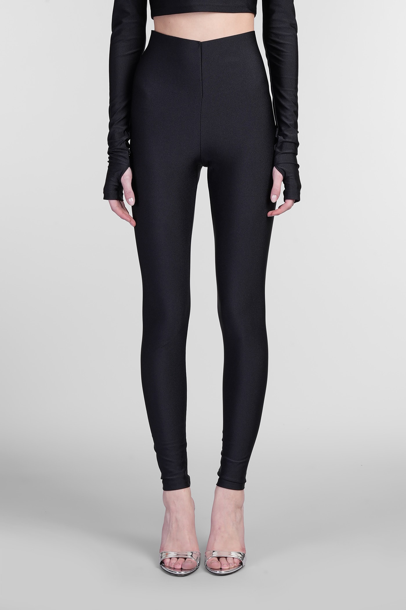 Holly 80 S Leggings In Black Polyamide