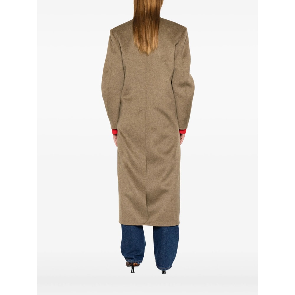Séfr Colette Single-breasted Coat In Brown