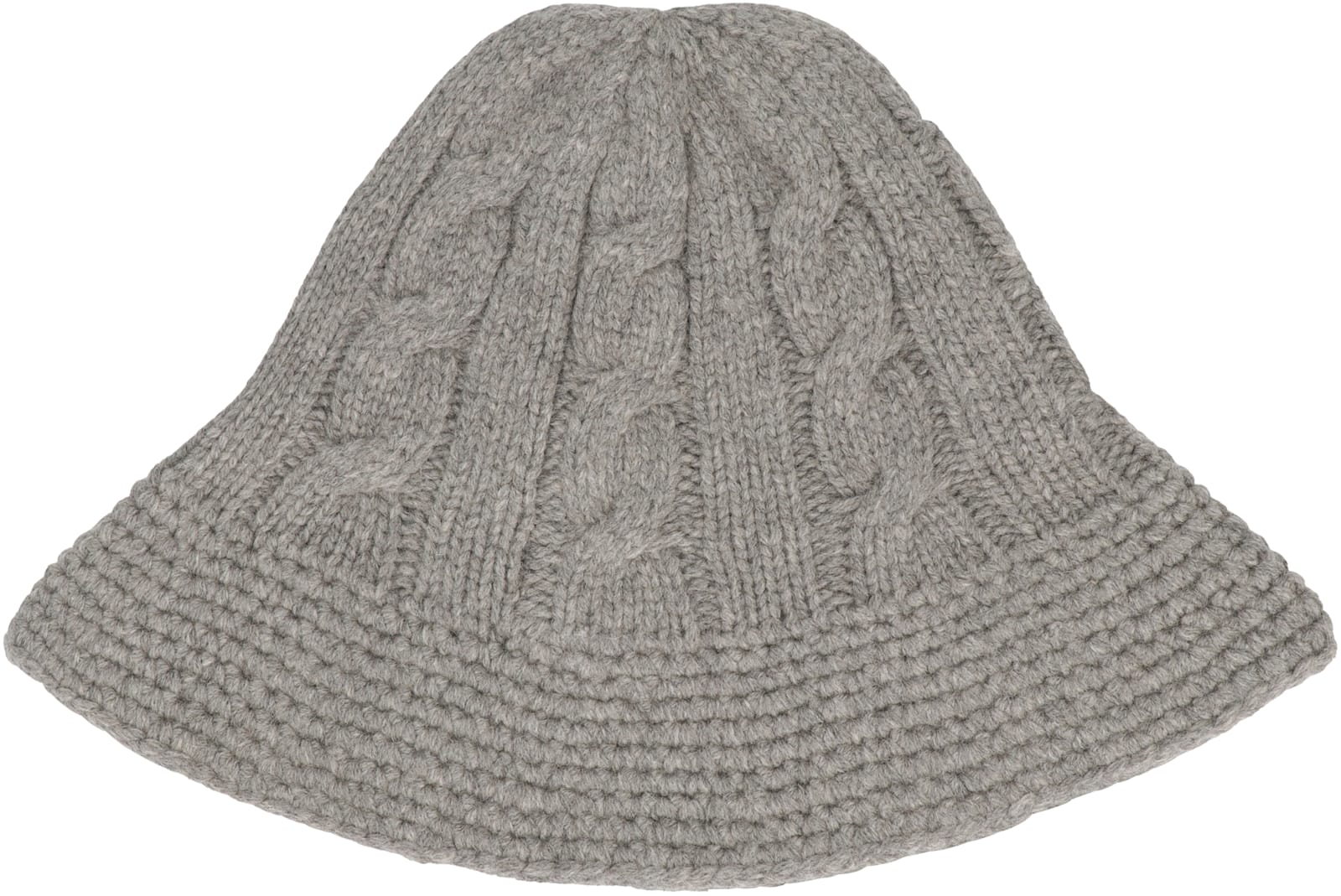 Polo Ralph Lauren Cable Stitch Wool Blend Bucket Hat In Gray