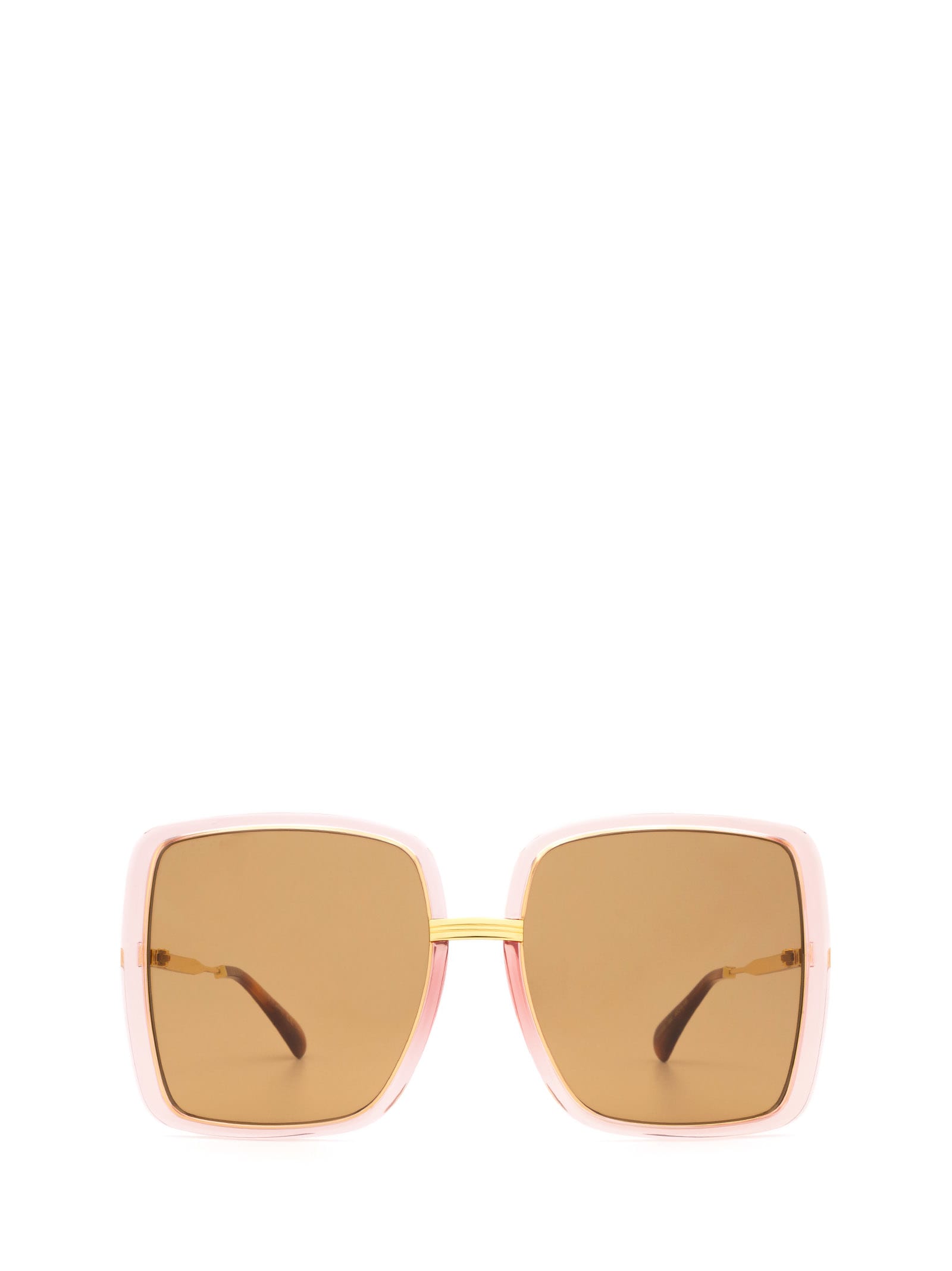 Gucci Eyewear Gucci Gg0903s Pink Rim / Shiny Yellow Gold Gucci Sunglasses