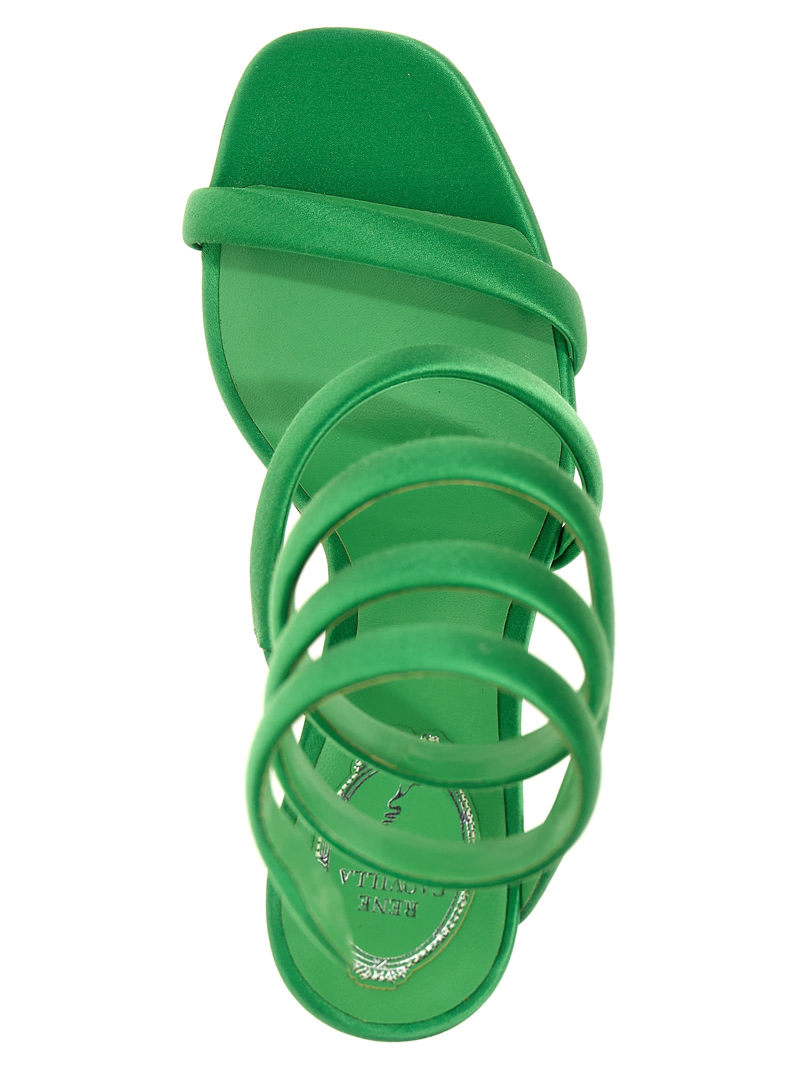 Shop René Caovilla Cleo Sandals In Green