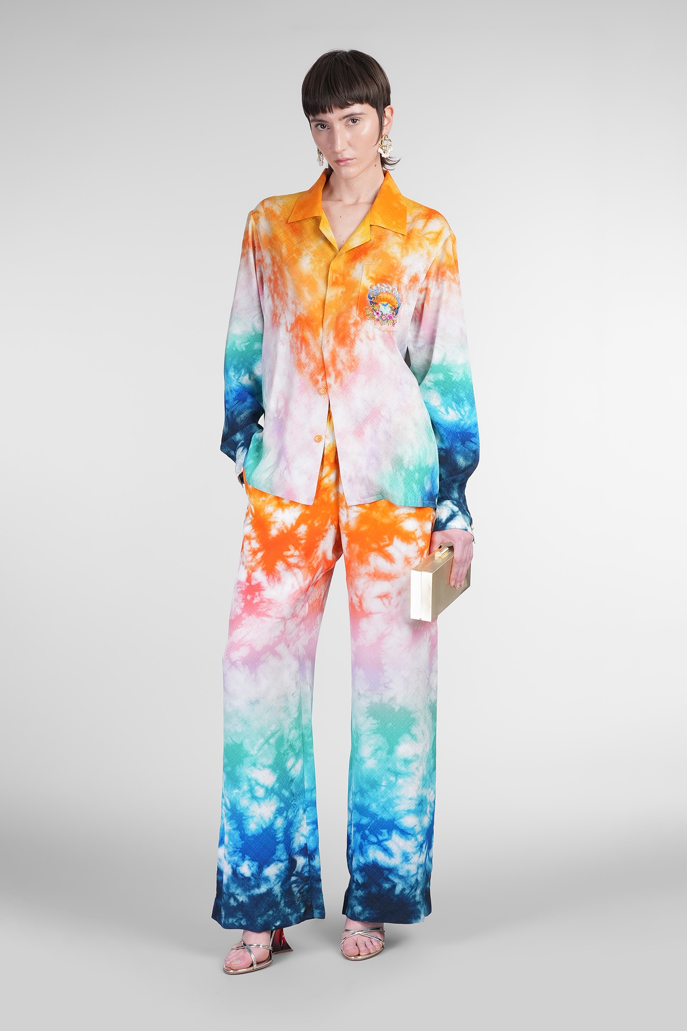 Casablanca Pants In Multicolor Silk