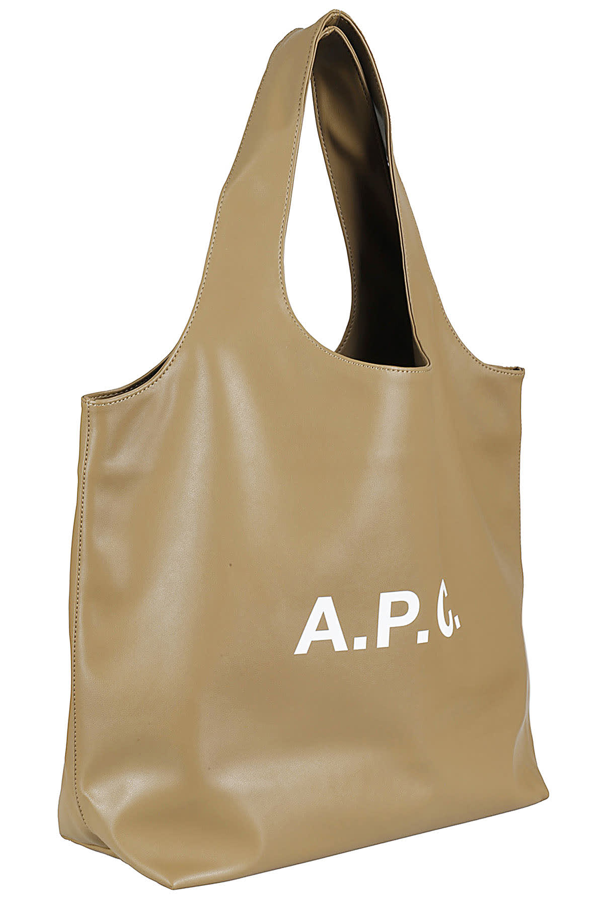 Shop Apc Tote Ninon In Jab Light Khaki