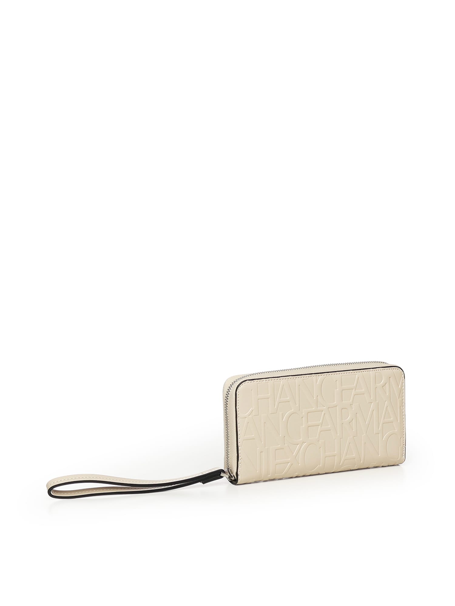 Armani Exchange Wallet With Allover Logo In Gray