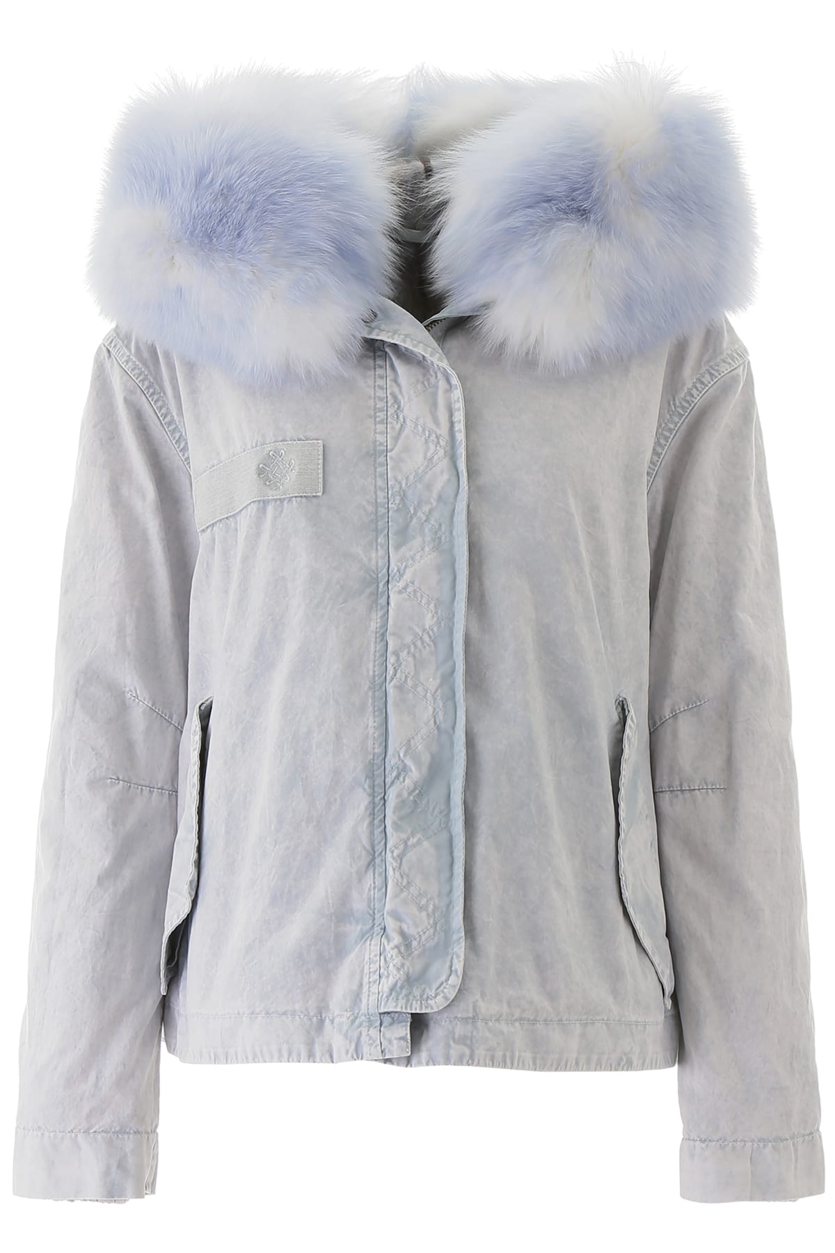 MR & MRS ITALY CROPPED PARKA WITH FUR,11118570