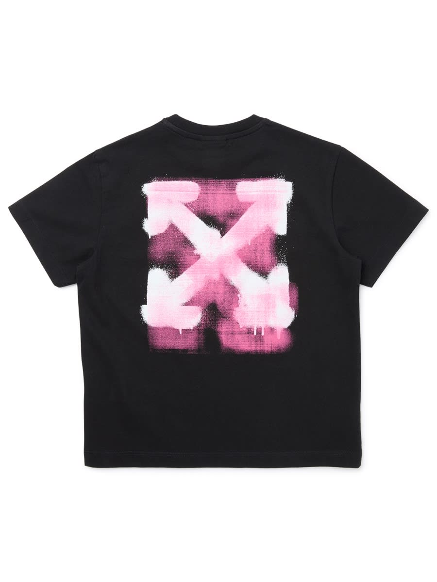 Off-white Spray Logo T-shirt In Black