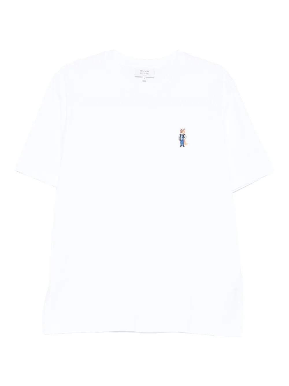 Maison Kitsuné Dressed Fox Comfort Tee Shirt In White