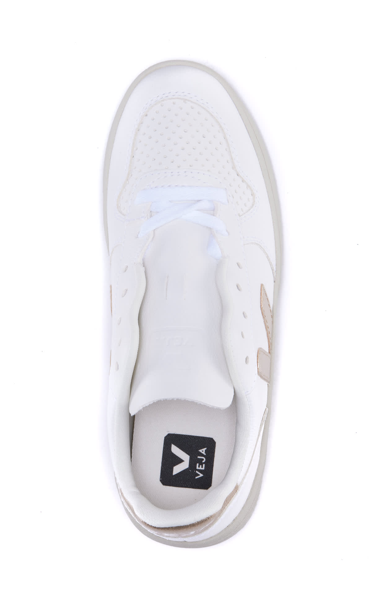 Shop Veja V-10 Sneakers In Extra White / Platine