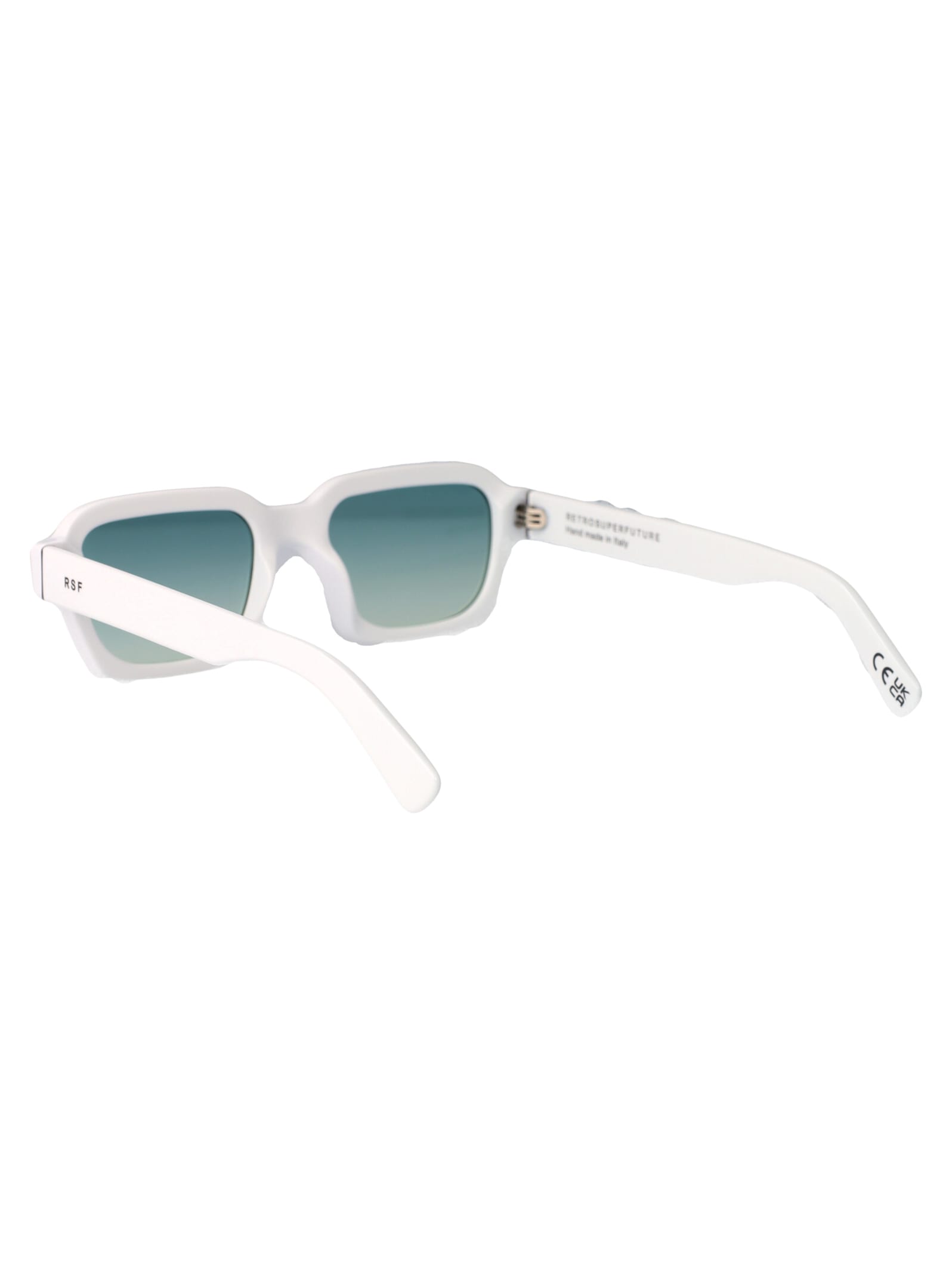 Shop Retrosuperfuture Caro White P04 Sunglasses