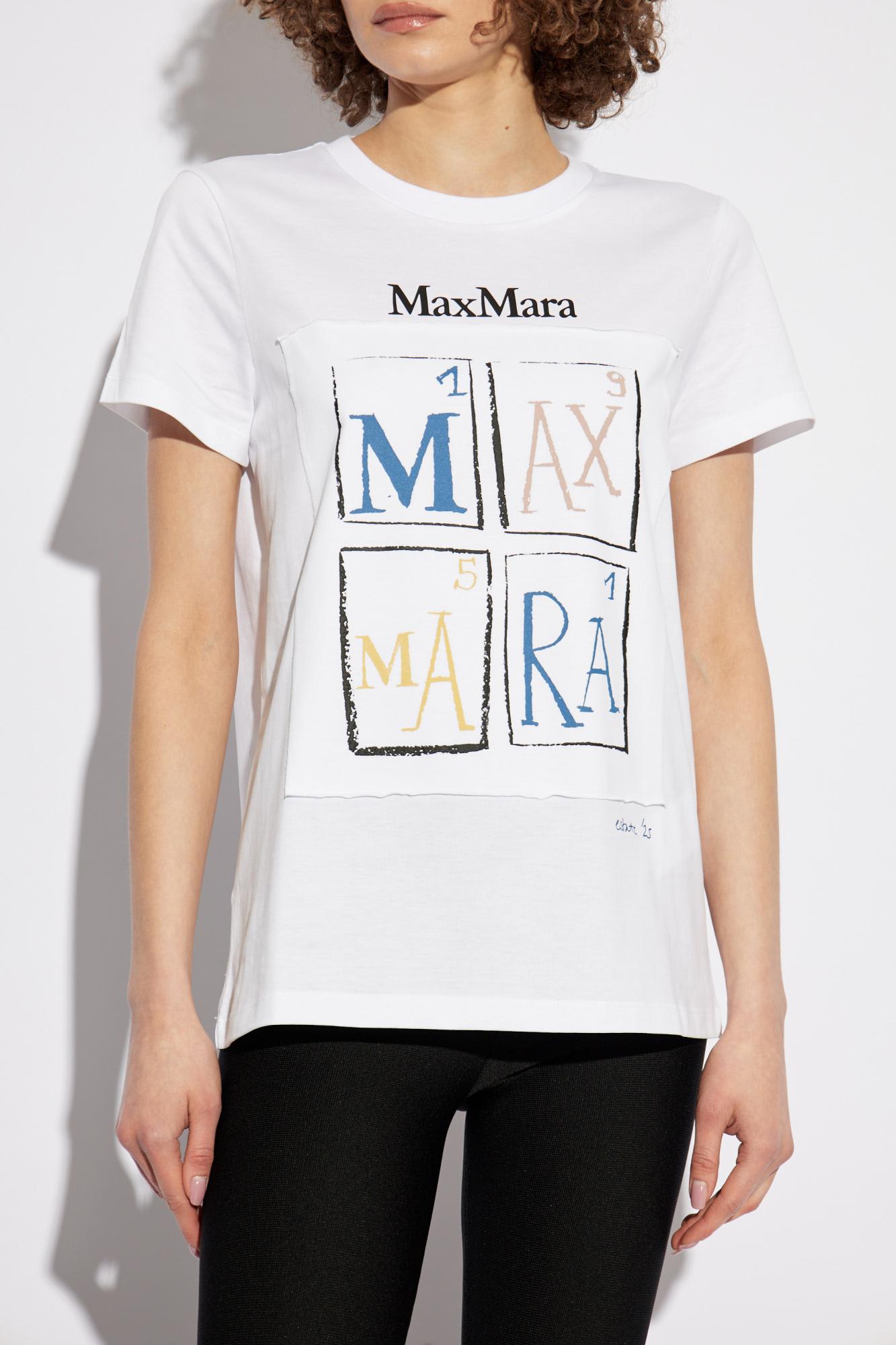 Max Mara T-shirt Colibri In White