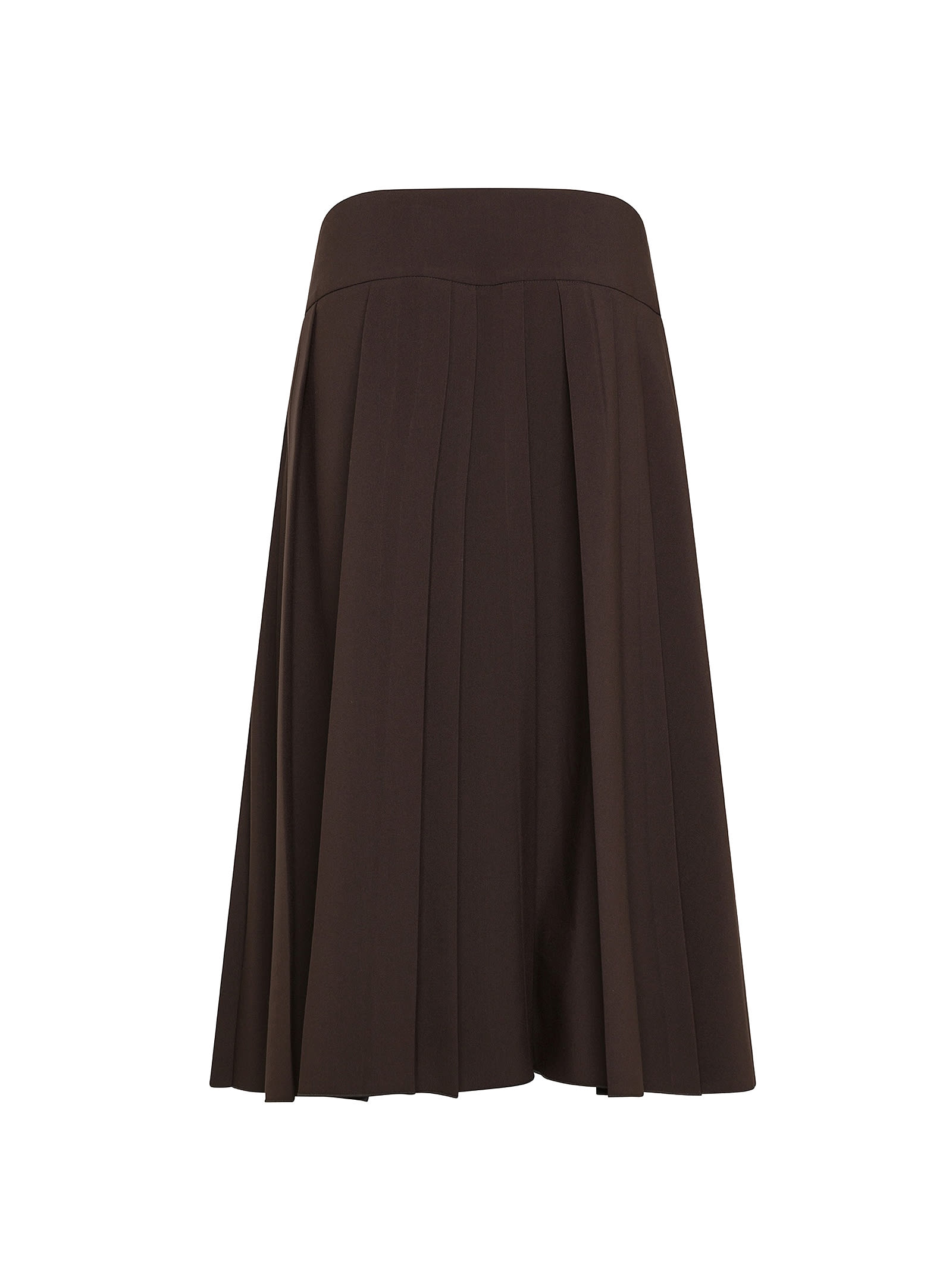 Shop Seventy Brown Long Skirt In T.moro Scuro