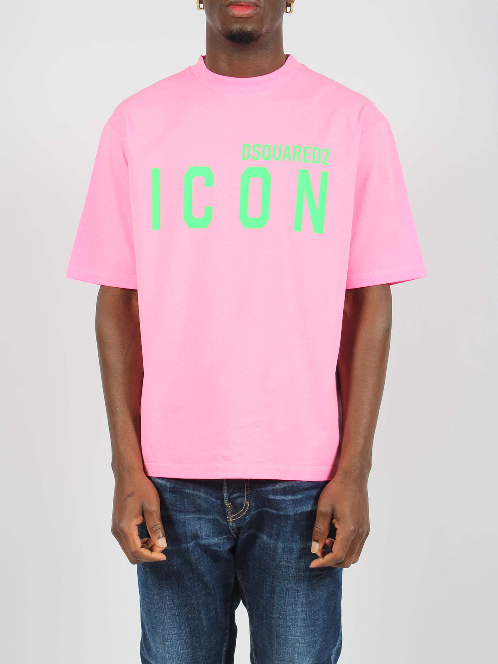 Shop Dsquared2 Icon Blur Loose Fit T-shirt In Pink & Purple