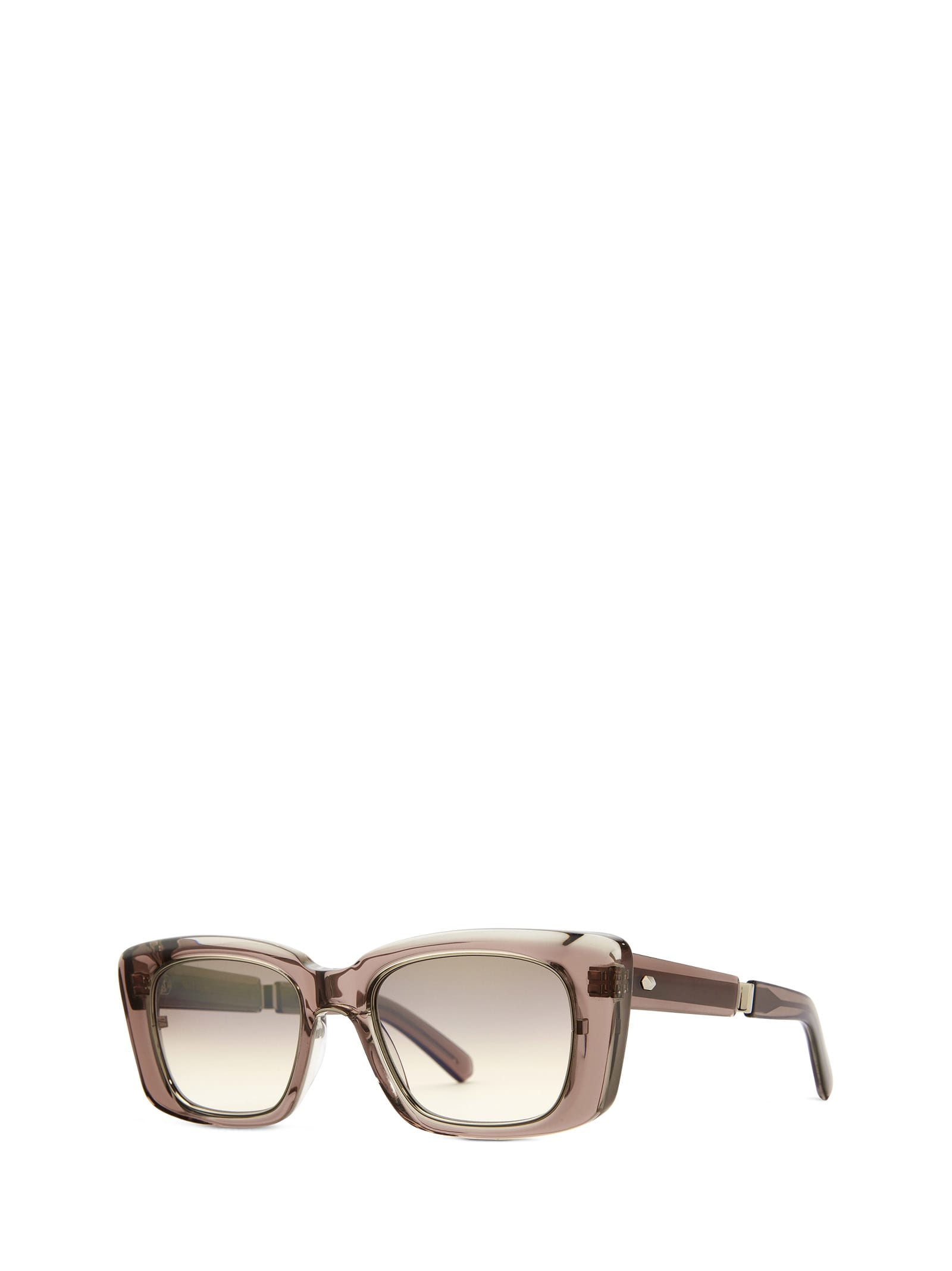 Shop Mr Leight Carman S Rose Clay-12k White Gold Sunglasses