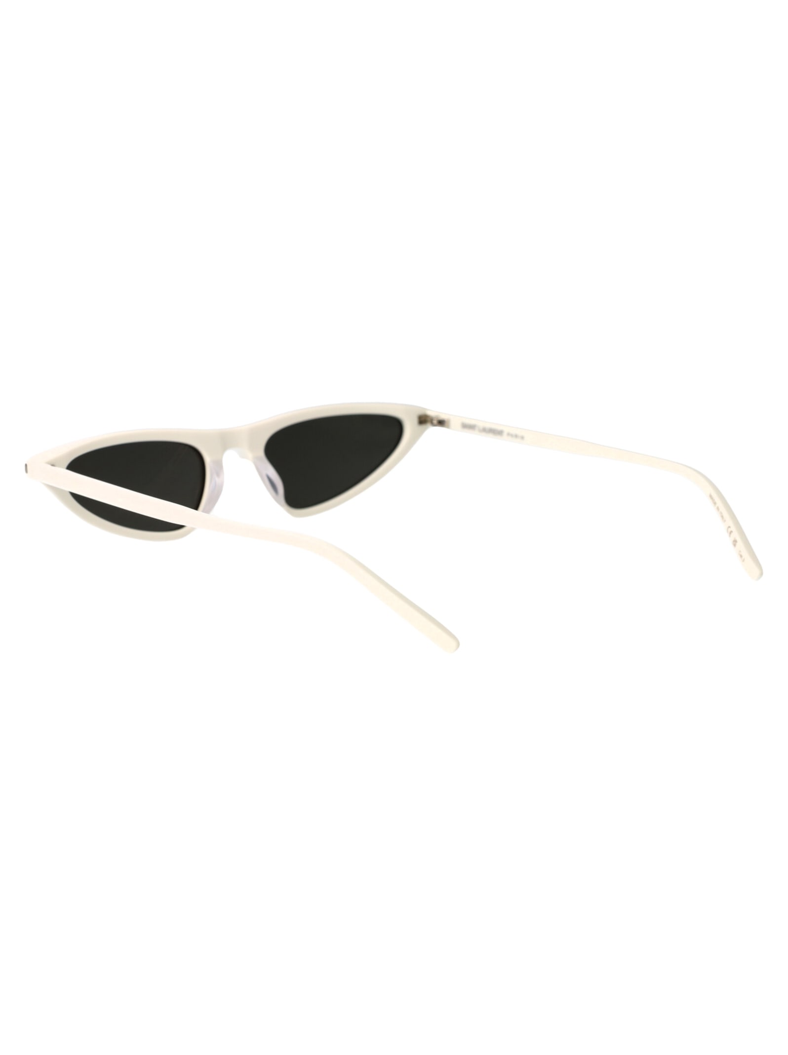 Shop Saint Laurent Sl 703 Sunglasses In 003 White White Grey