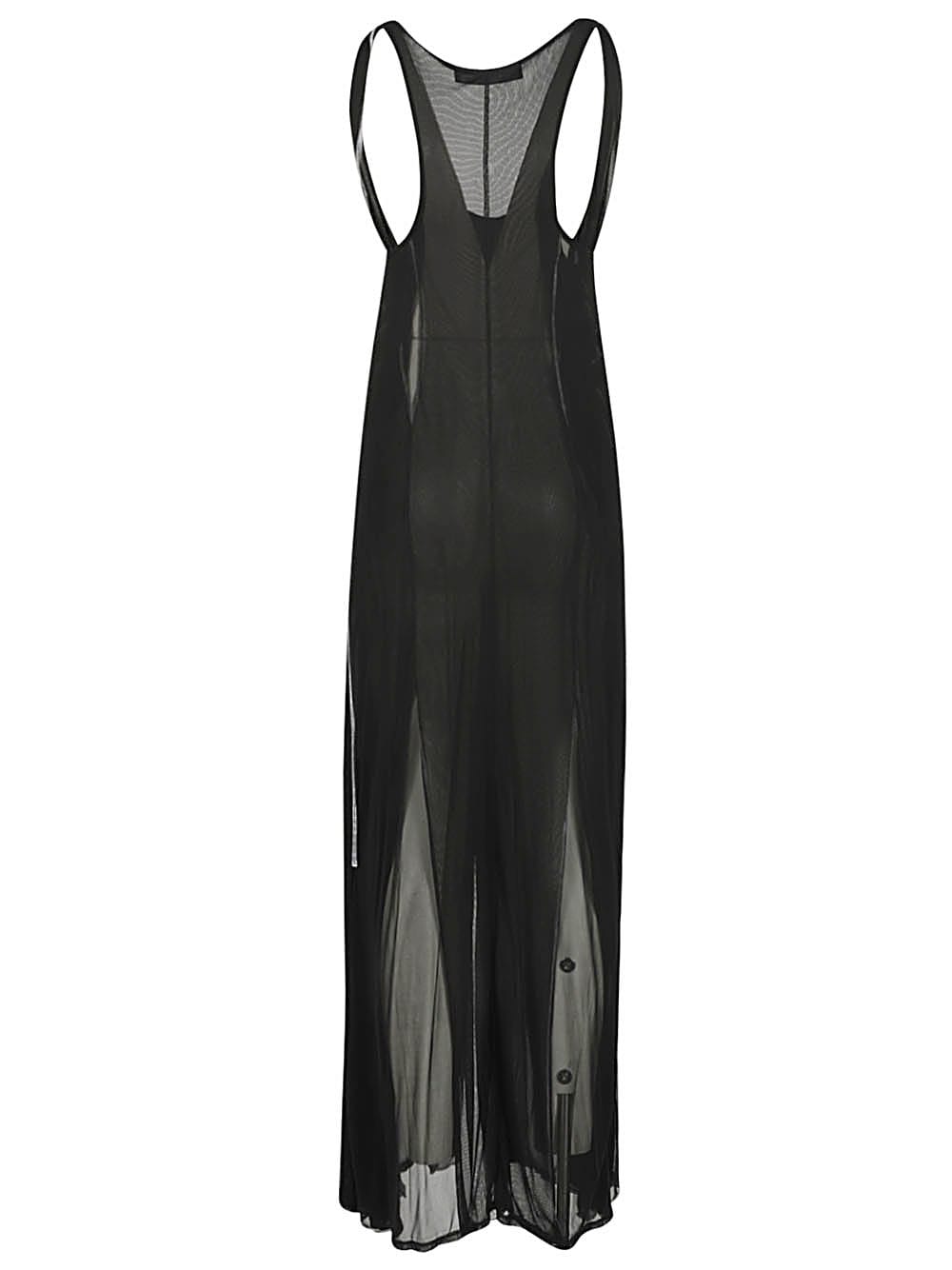 Y/project Sheer Sleeveless Dress In Black