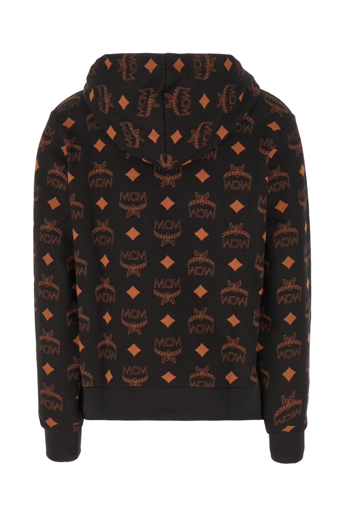 Shop Mcm Printed Cotton Sweatshirt In Bk