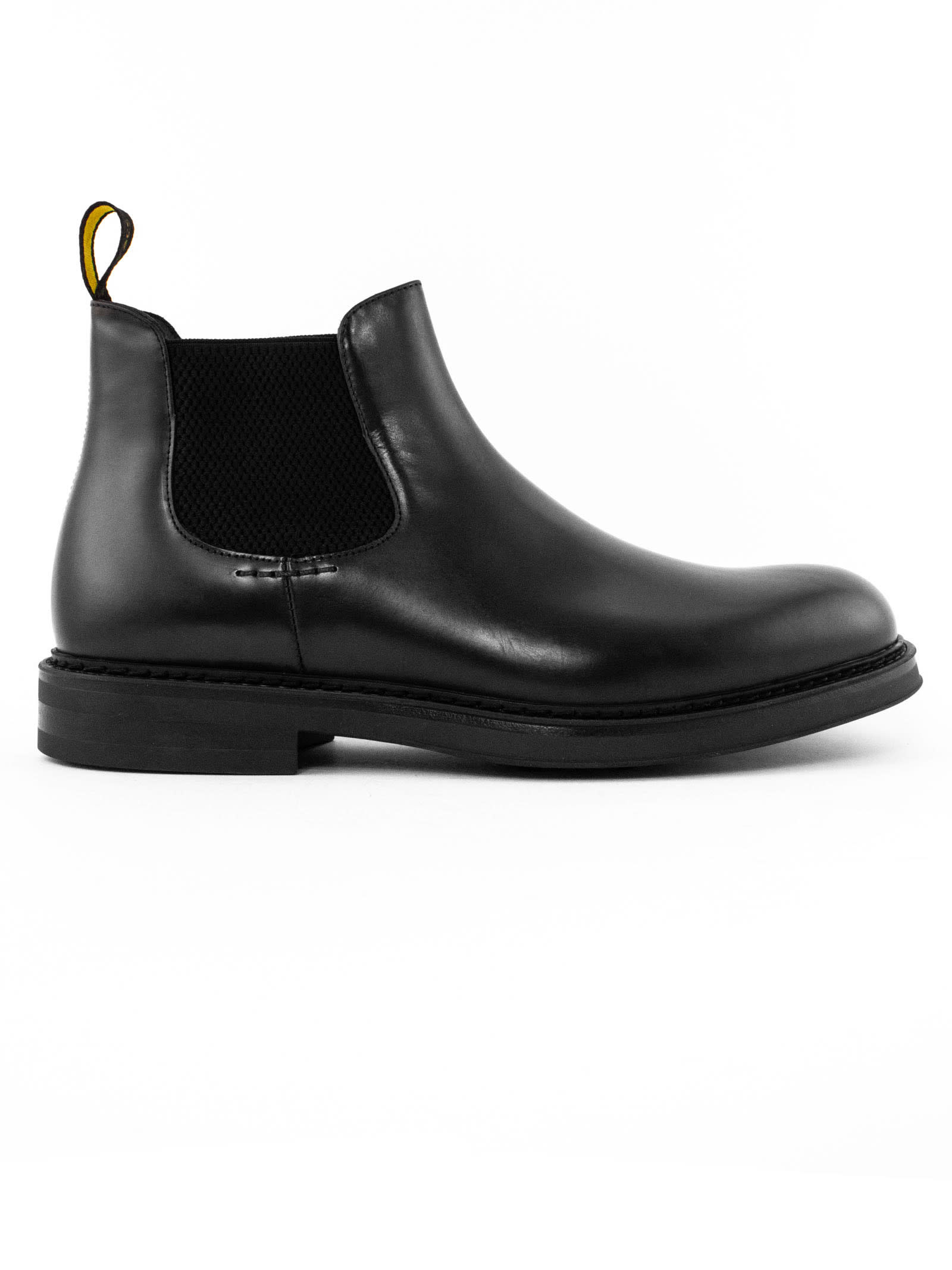 Doucals Black Smooth Leather Ankle Boot