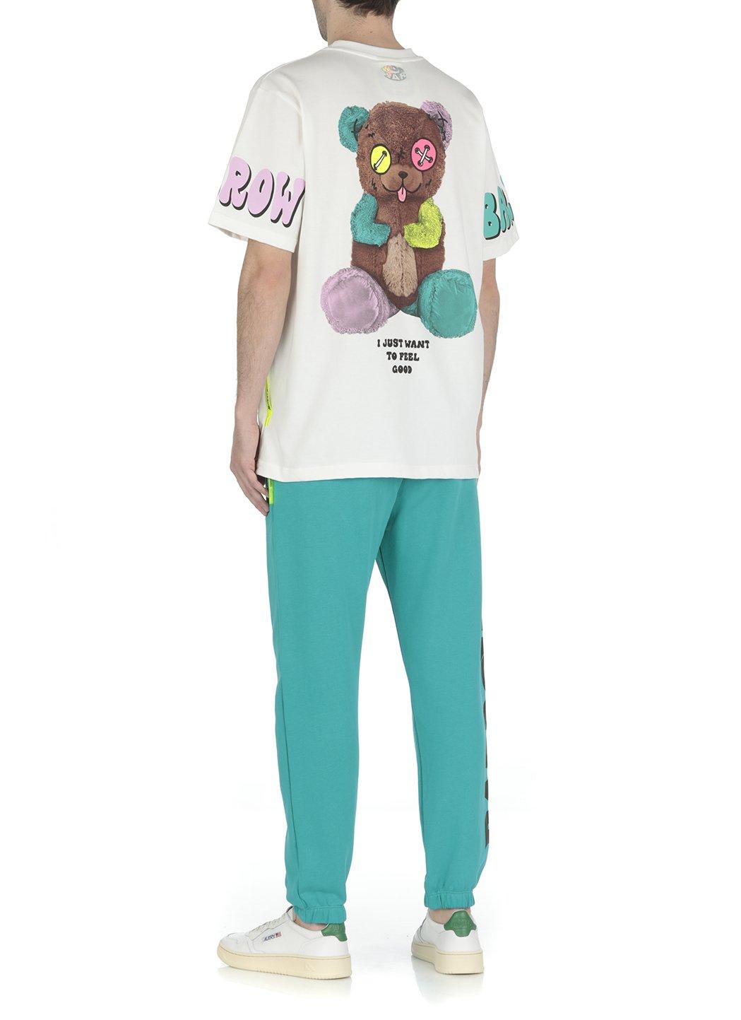 Barrow Logo Printed Drawstring Sweatpants In Green