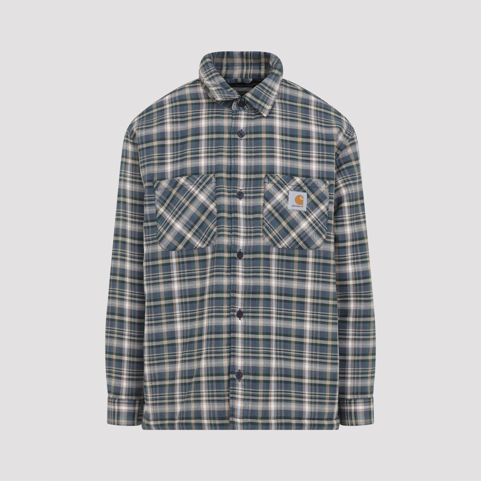 Carhartt Wip Cronyn Dark Navy Cotton Shirt Jacket In Blue