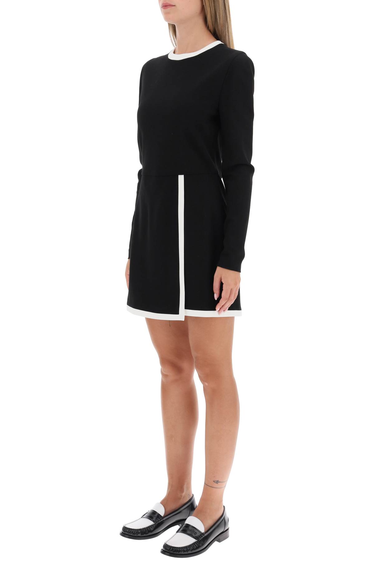 Shop Msgm Playsuit With Contrasting Detailing In Black
