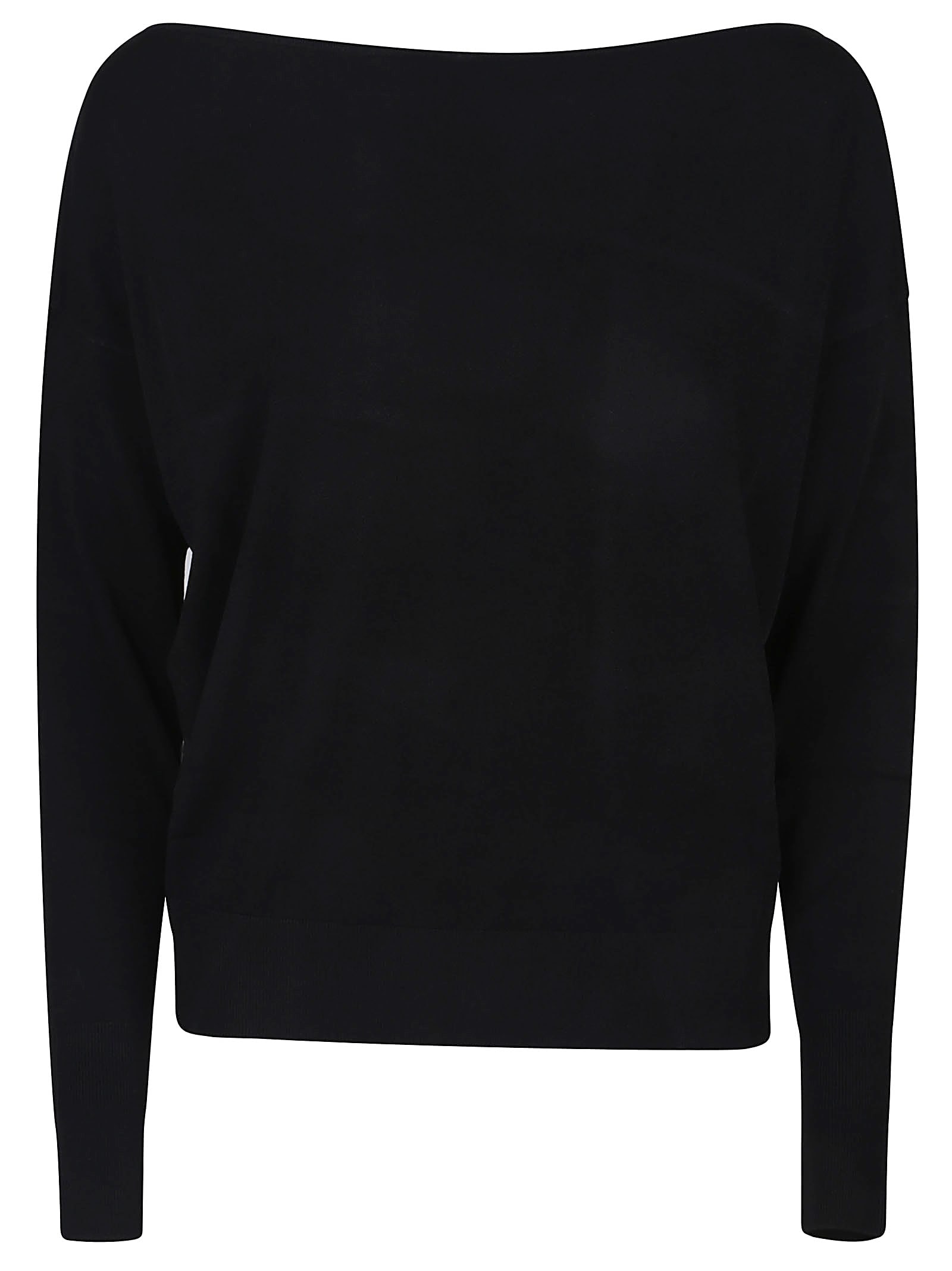 Patrizia Pepe Boat-neck T-shirt In Black