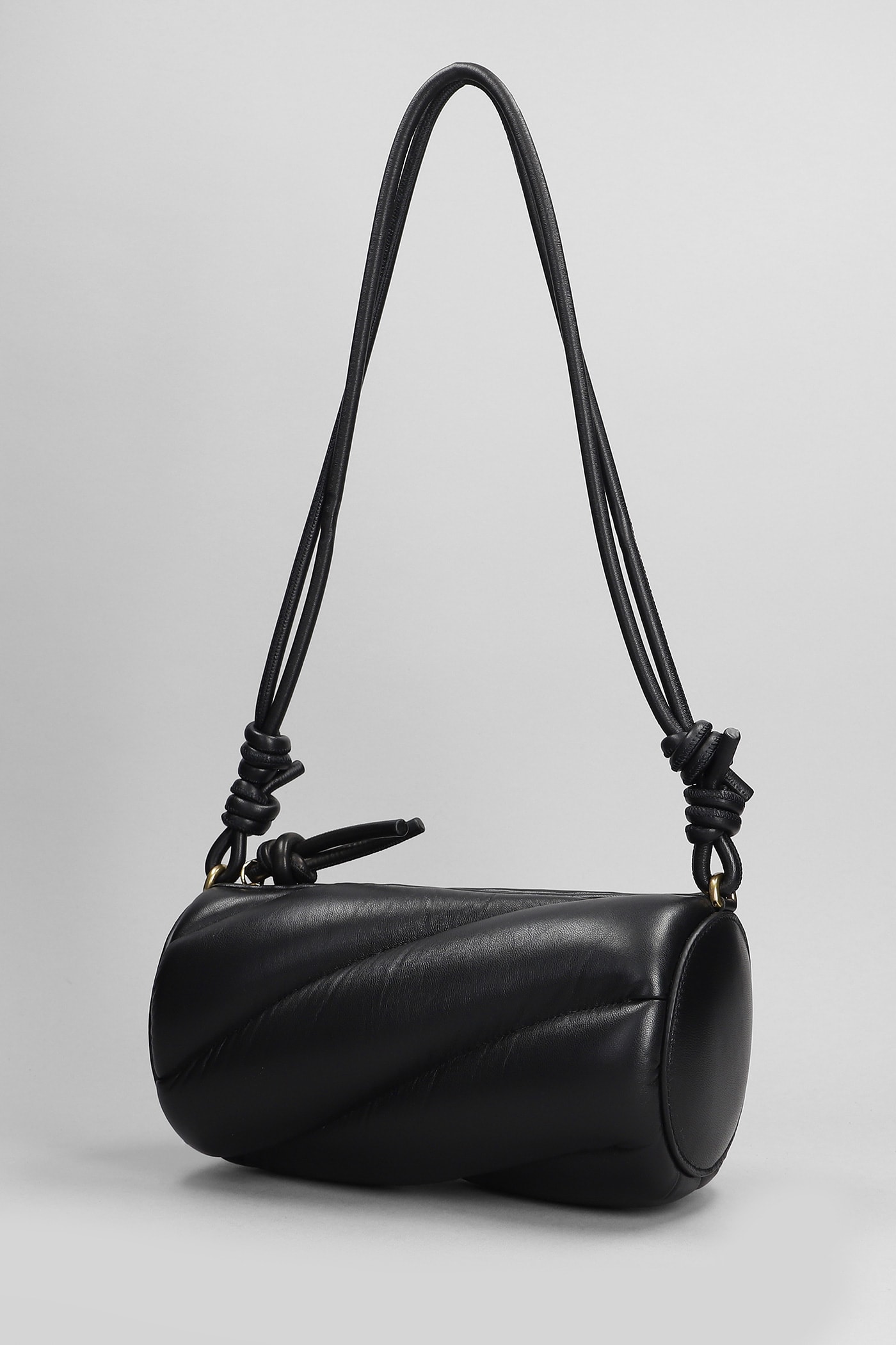 Shop Fiorucci Mella Bag Shoulder Bag In Black Leather In Nero