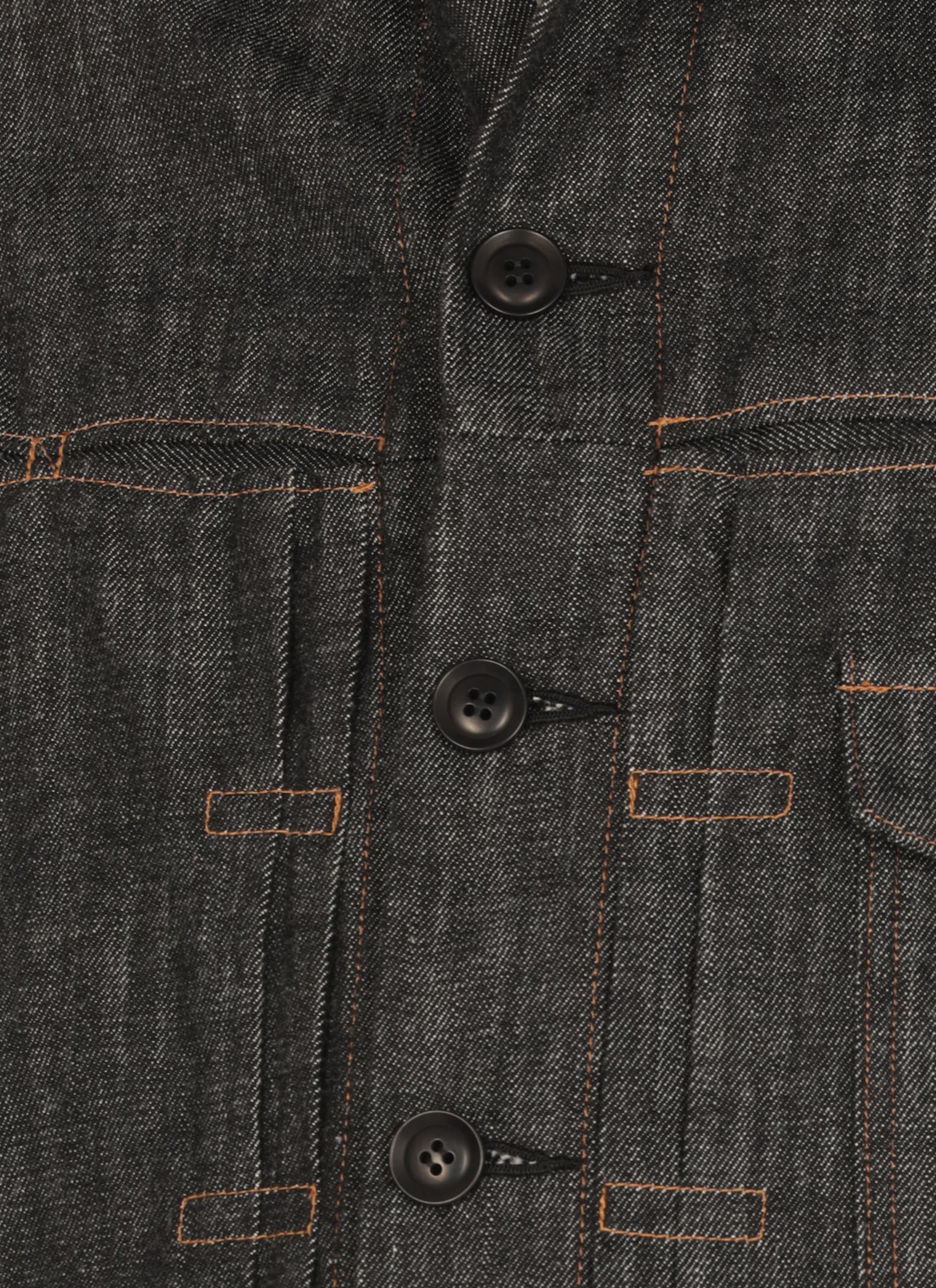 Y's Long Sleeve Denim Jacket In Black