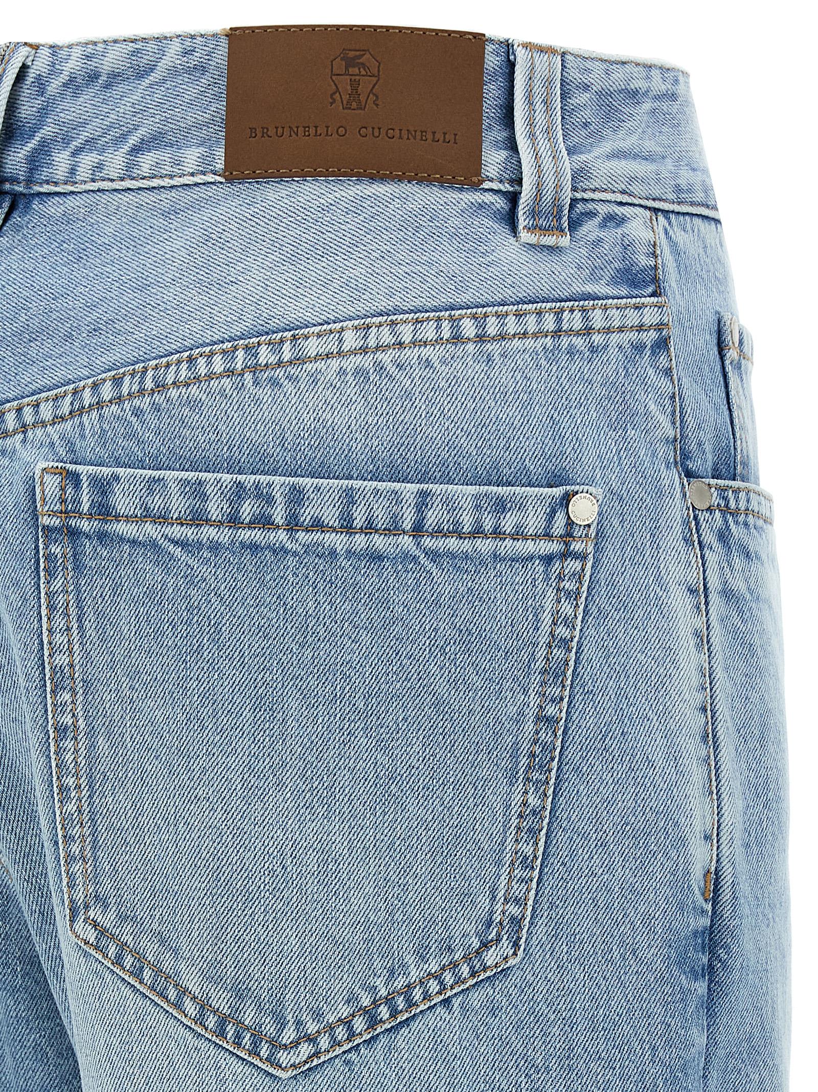 Brunello Cucinelli Light Blue Monile Jeans In Blue