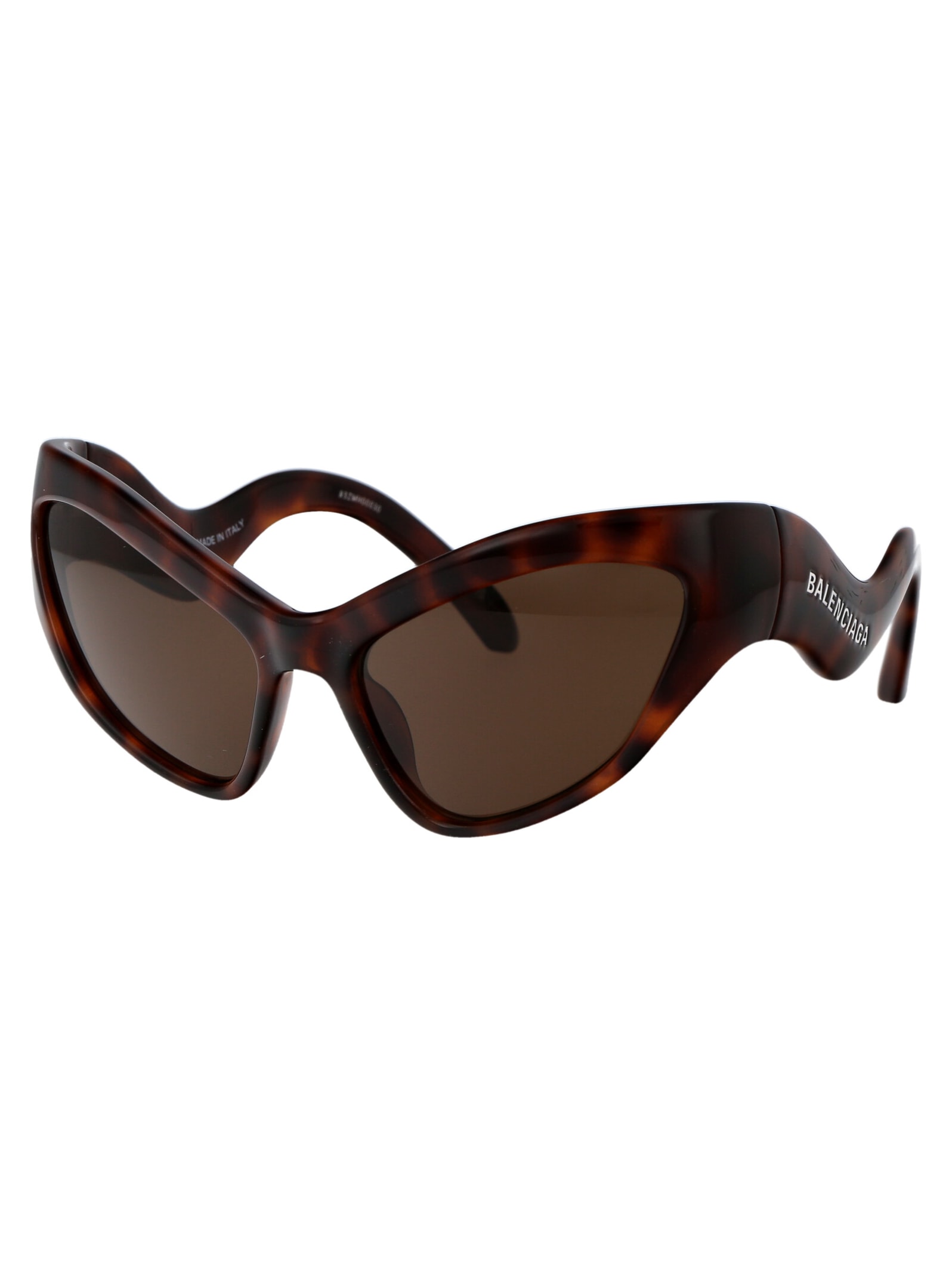 Balenciaga Acetate Havana Sunglasses In 002 Havana Havana Brown
