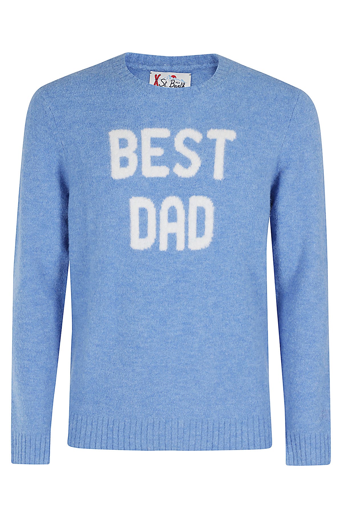 Shop Mc2 Saint Barth Roundneck Sweater In Stretch Best Dad