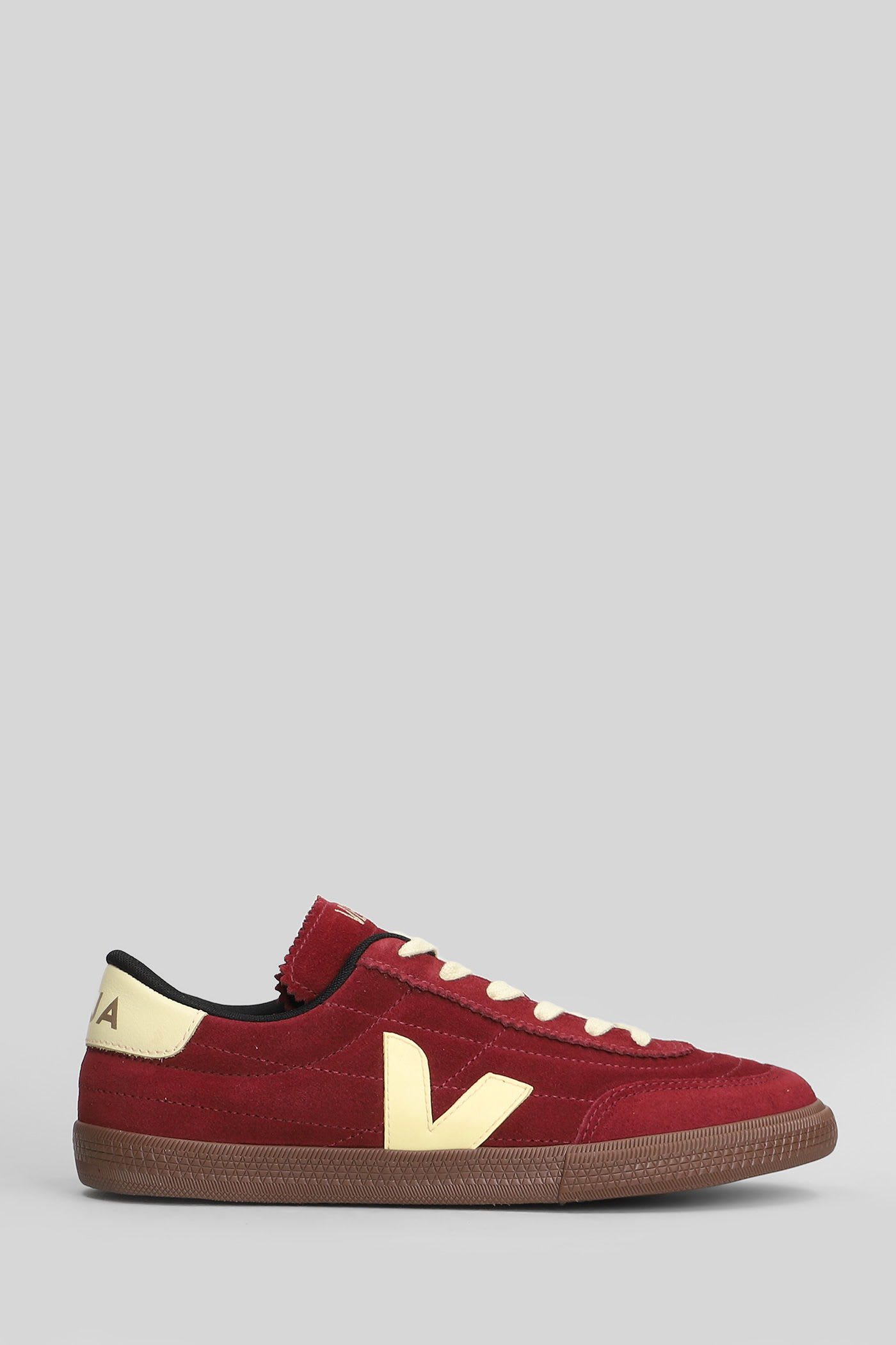 Veja Panenka Bordeaux Low Top Sneakers With Logo Patch On The Side And Contrasting Heel With Logo Letteri In Multi