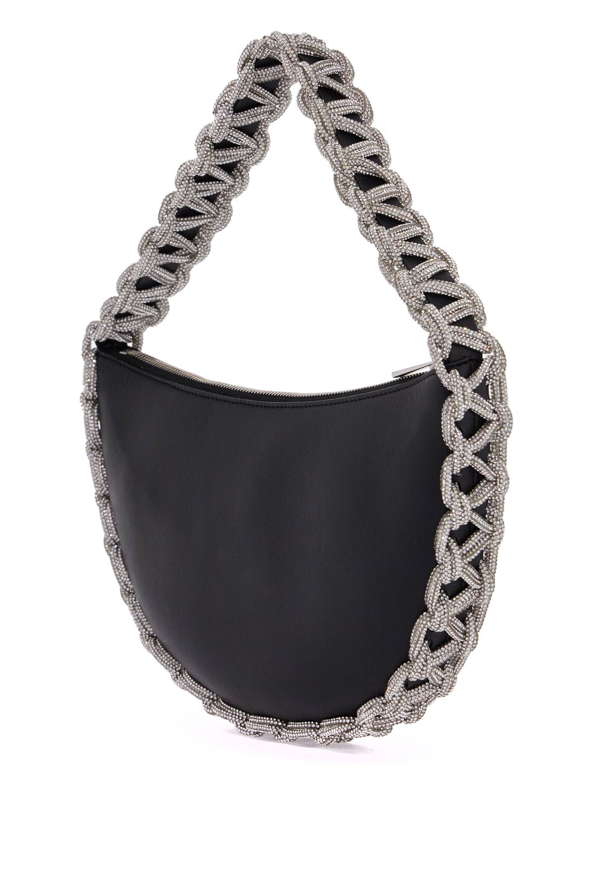 Shop Hibourama Cloe Handbag With Crystals In Black/crystal (black)